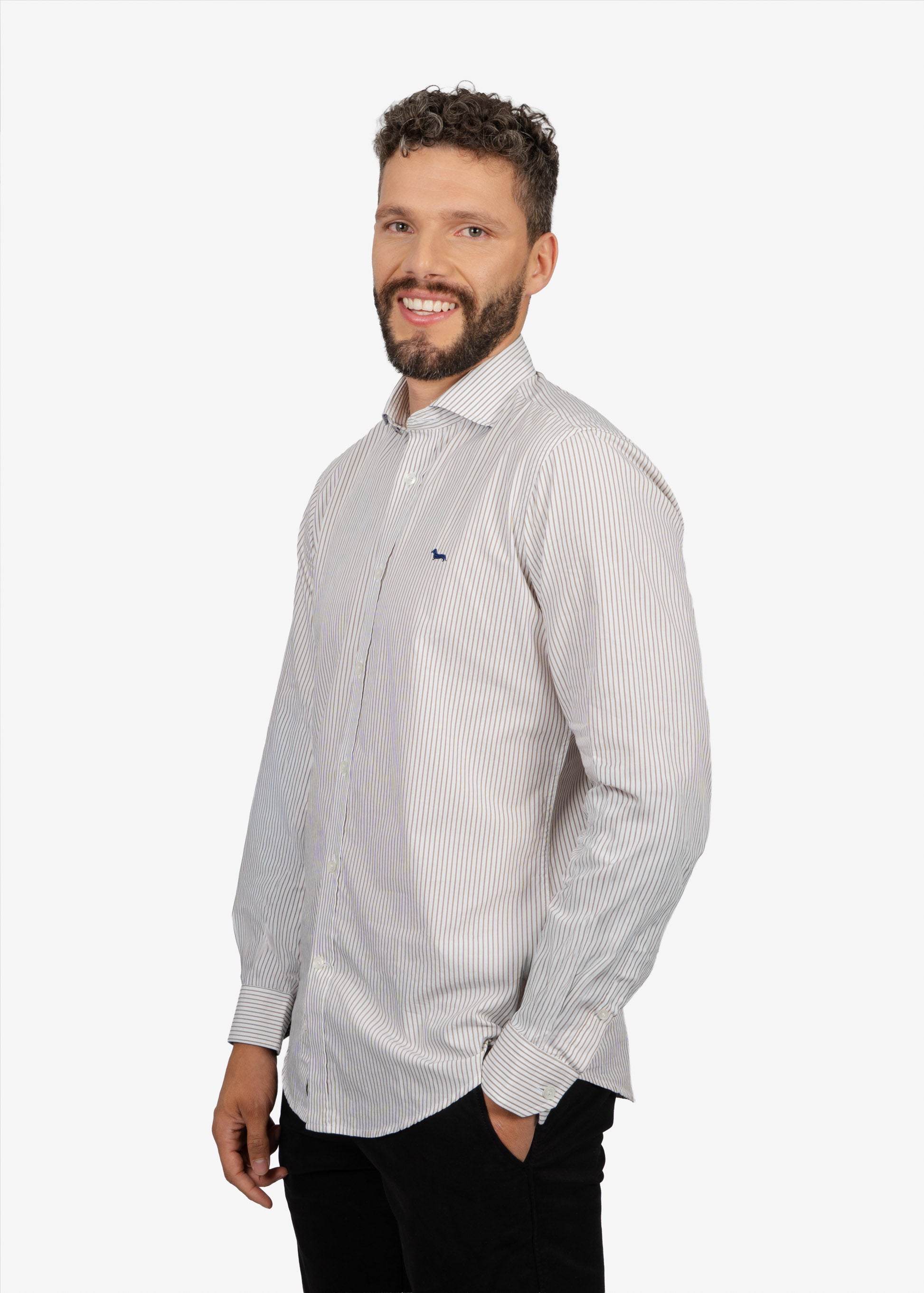 CAMISA SPORT HARMONT & BLAINE RYS CAFE ALGODON (CNM012011467I-213)