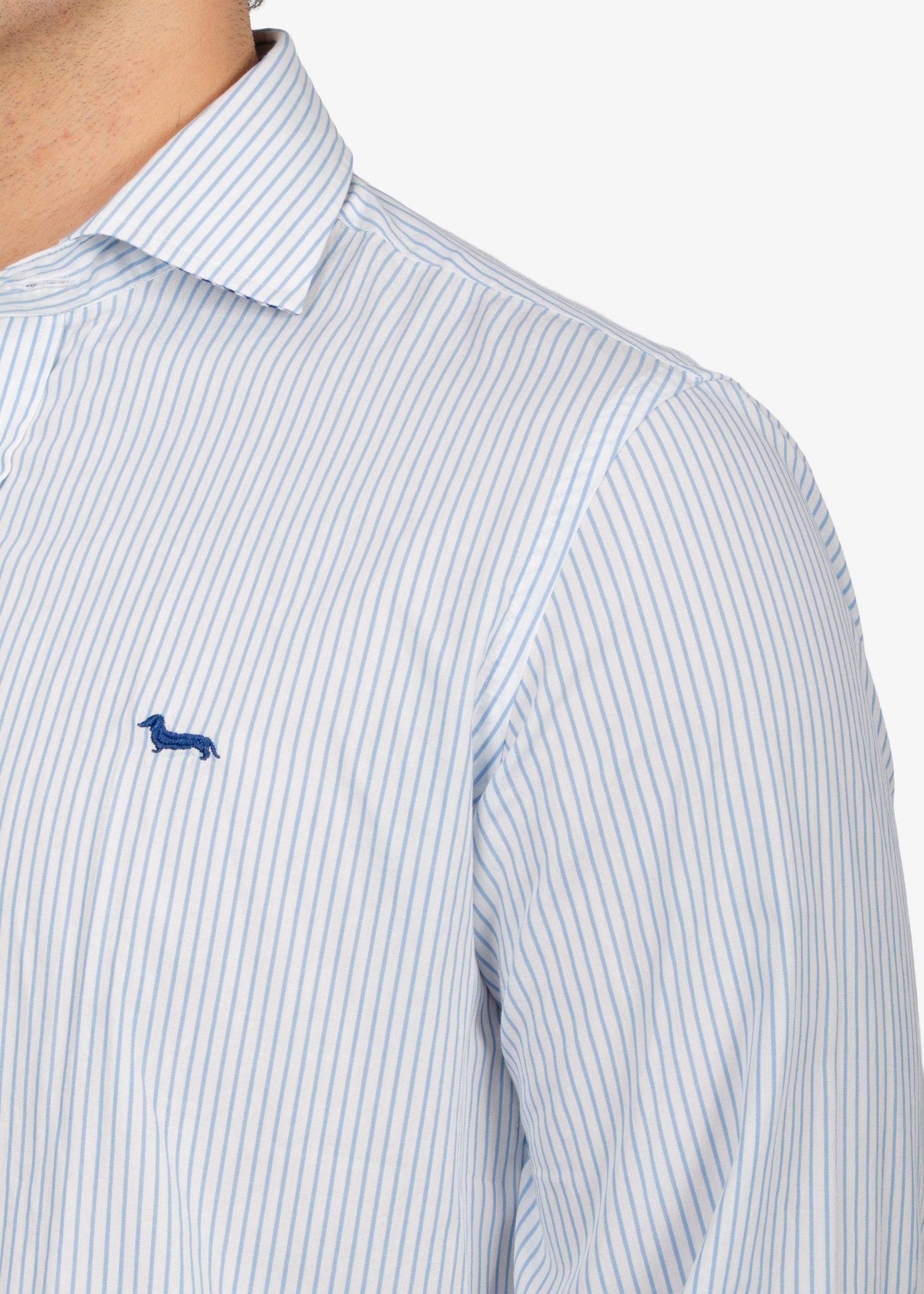 CAMISA SPORT HARMONT & BLAINE AZUL RYS ALGODON (CNM012011467I-810)