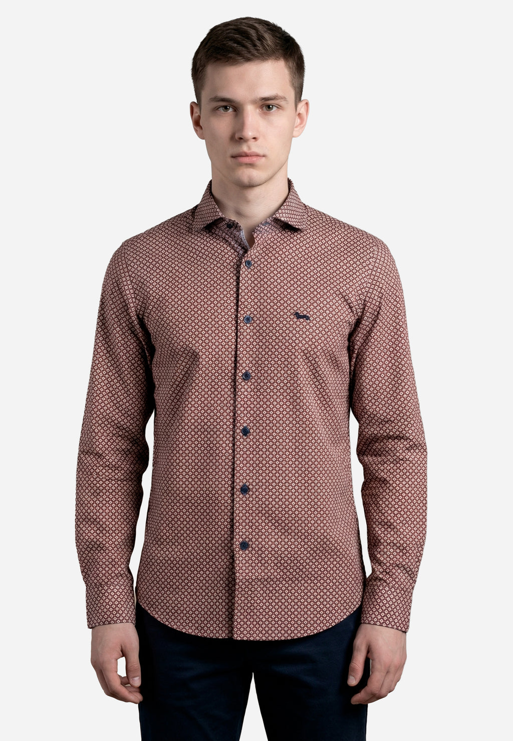 Camisa Roja Rombo Hombre H&B.