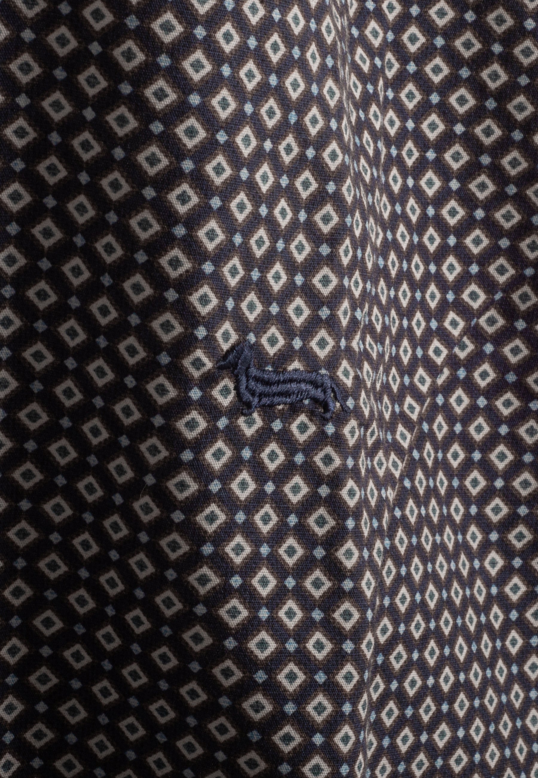 Camisa Azul Rombos H&B.