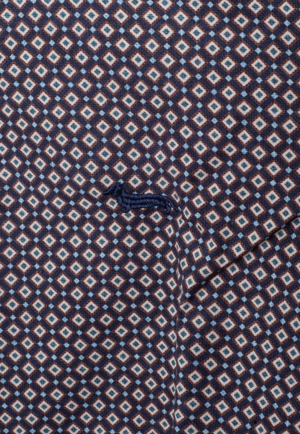 Camisa Azul Rombos H&B.