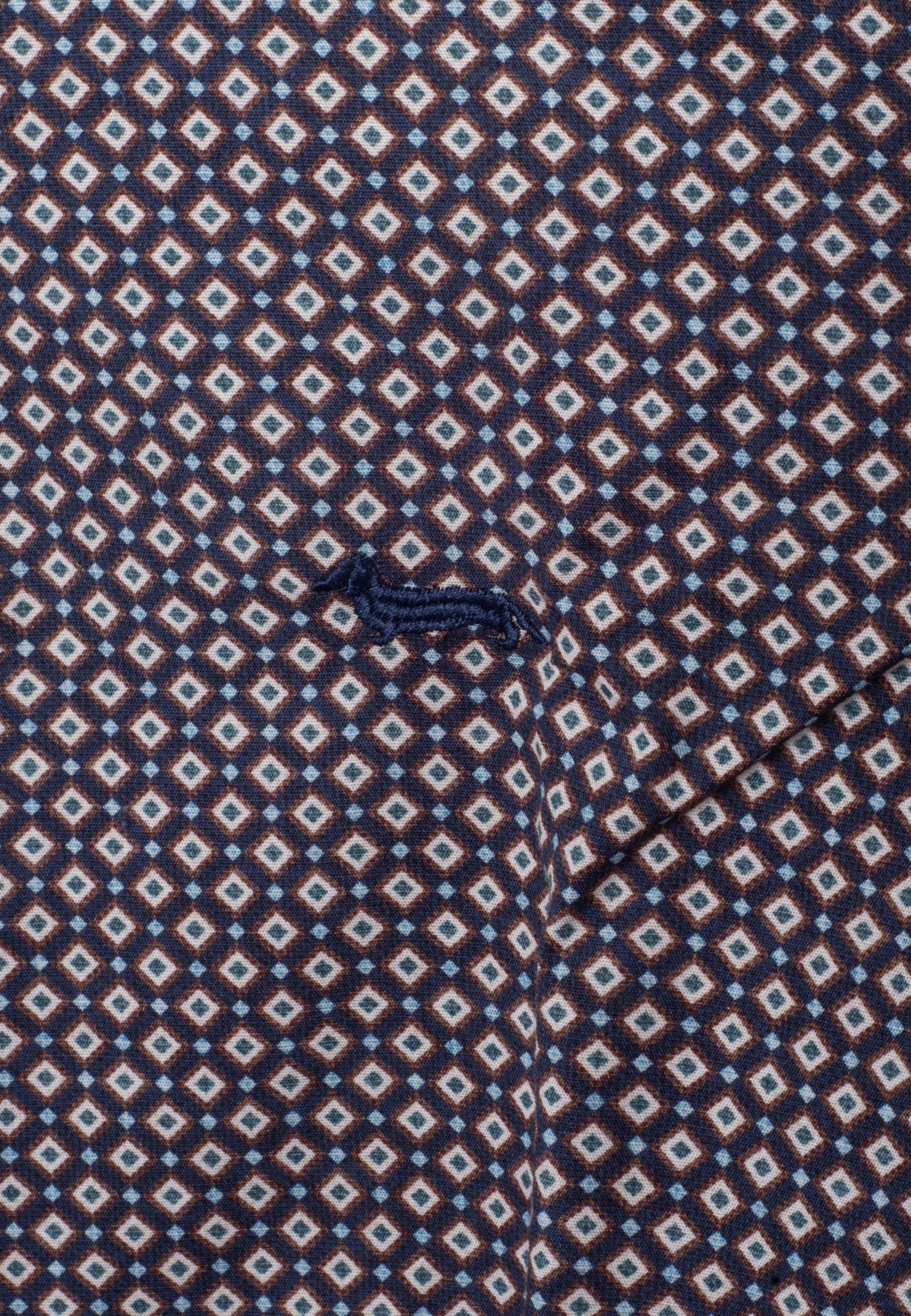 Camisa Azul Rombos H&B.