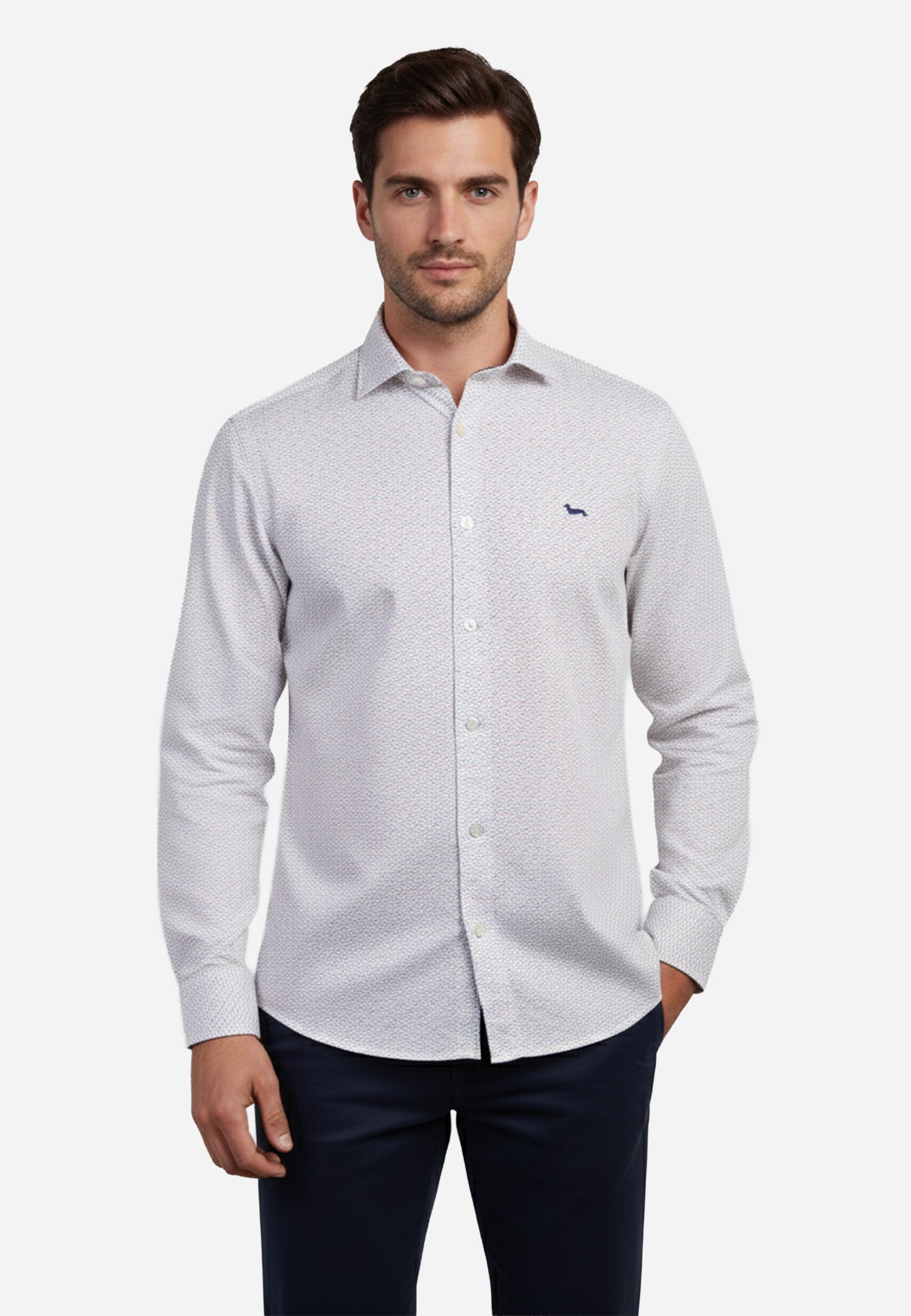 Camisa Clásica Hombre Gris  H&B