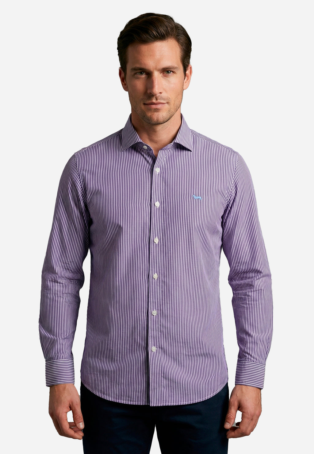 Camisa Vinotinto Rayas Hombre H&B.