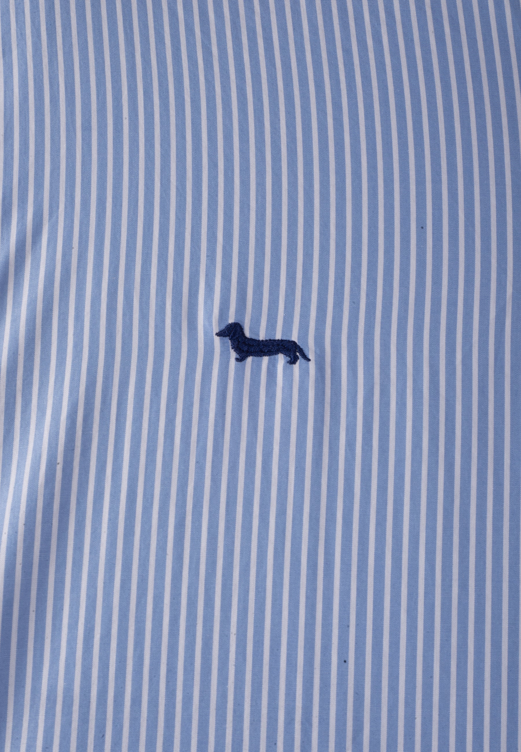Camisa Clásica Celeste Rayas Verticales H&B