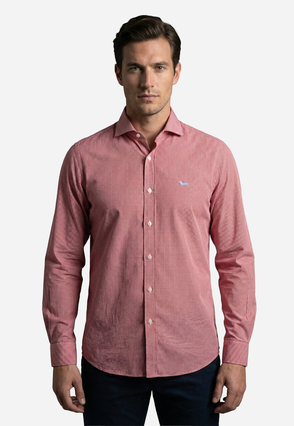 Camisa Roja Rayas Hombre H&B.