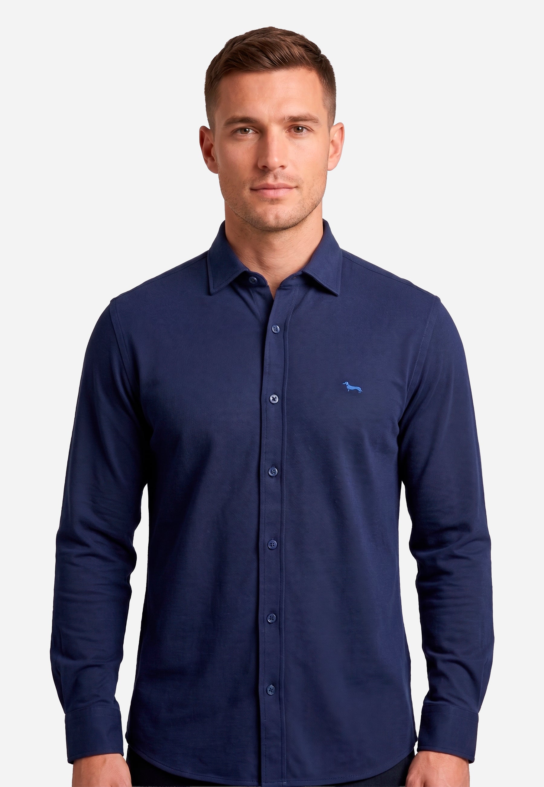 Camisa Sport Azul Hombre H&B.