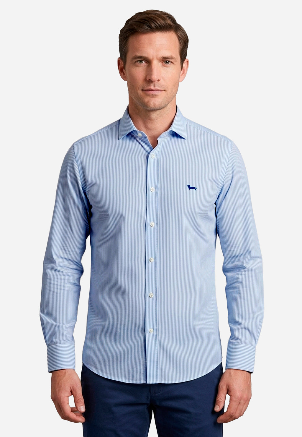 Camisa Sport Azul Celeste Hombre H&B.