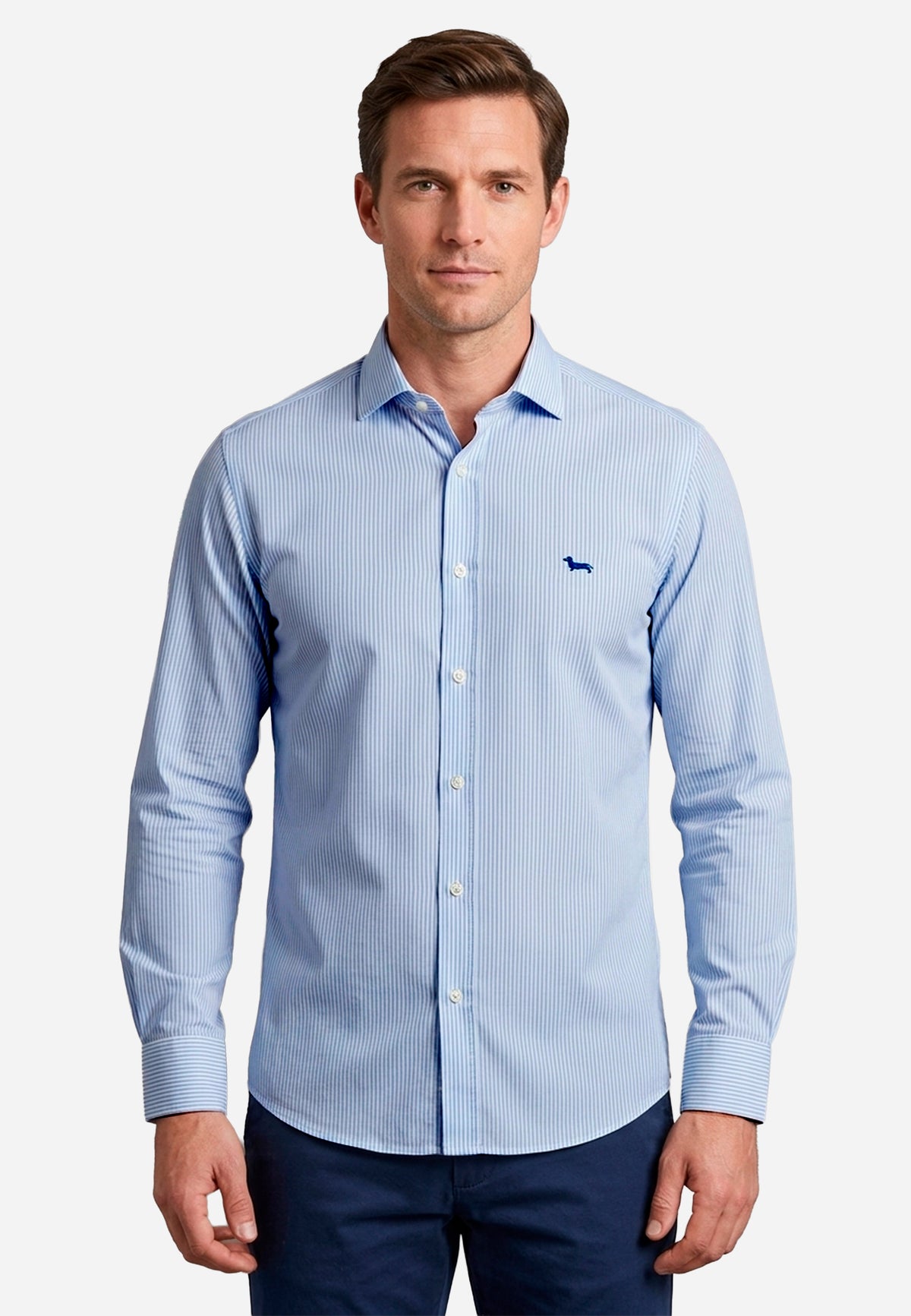 Camisa Sport Azul Celeste Hombre H&B.