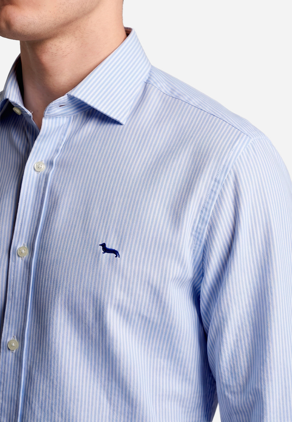 Camisa Sport Azul Celeste Hombre H&B.