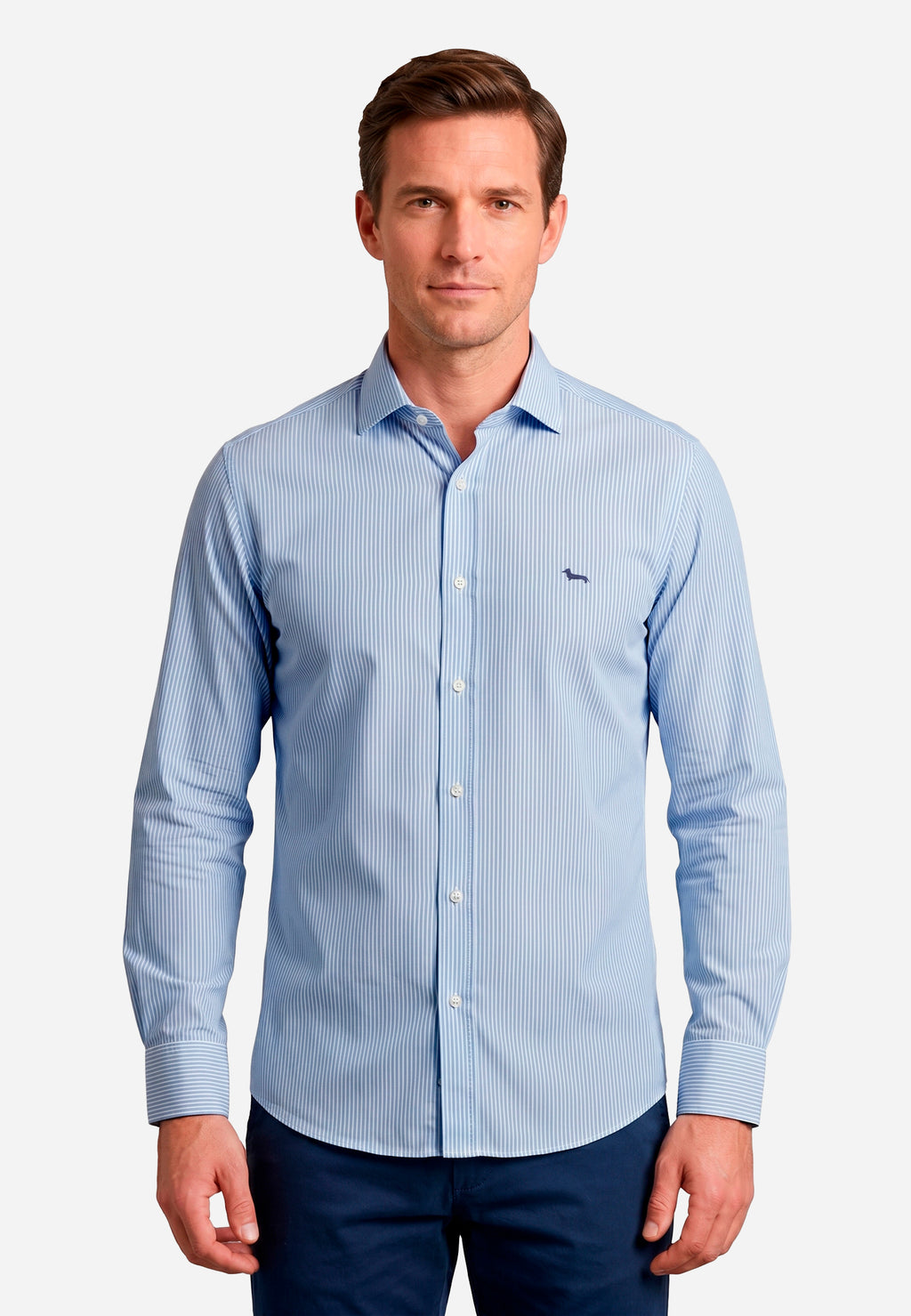 Camisa Sport Azul Celeste Hombre H&B.