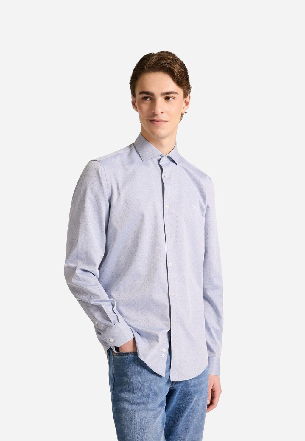 Camisa Sport Azul Hombre H&B.