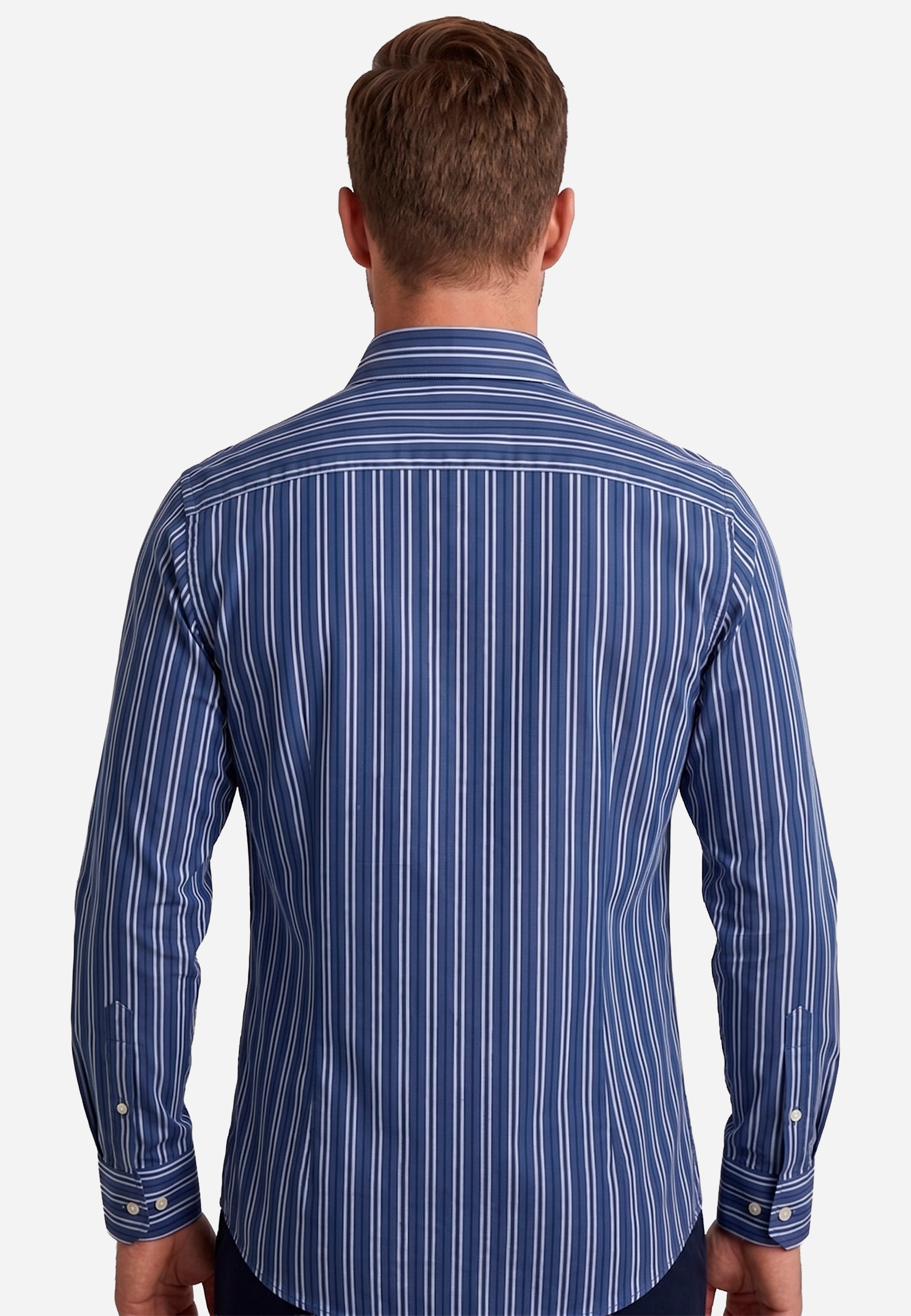 Camisa Azul Rayas Hombre H&B.