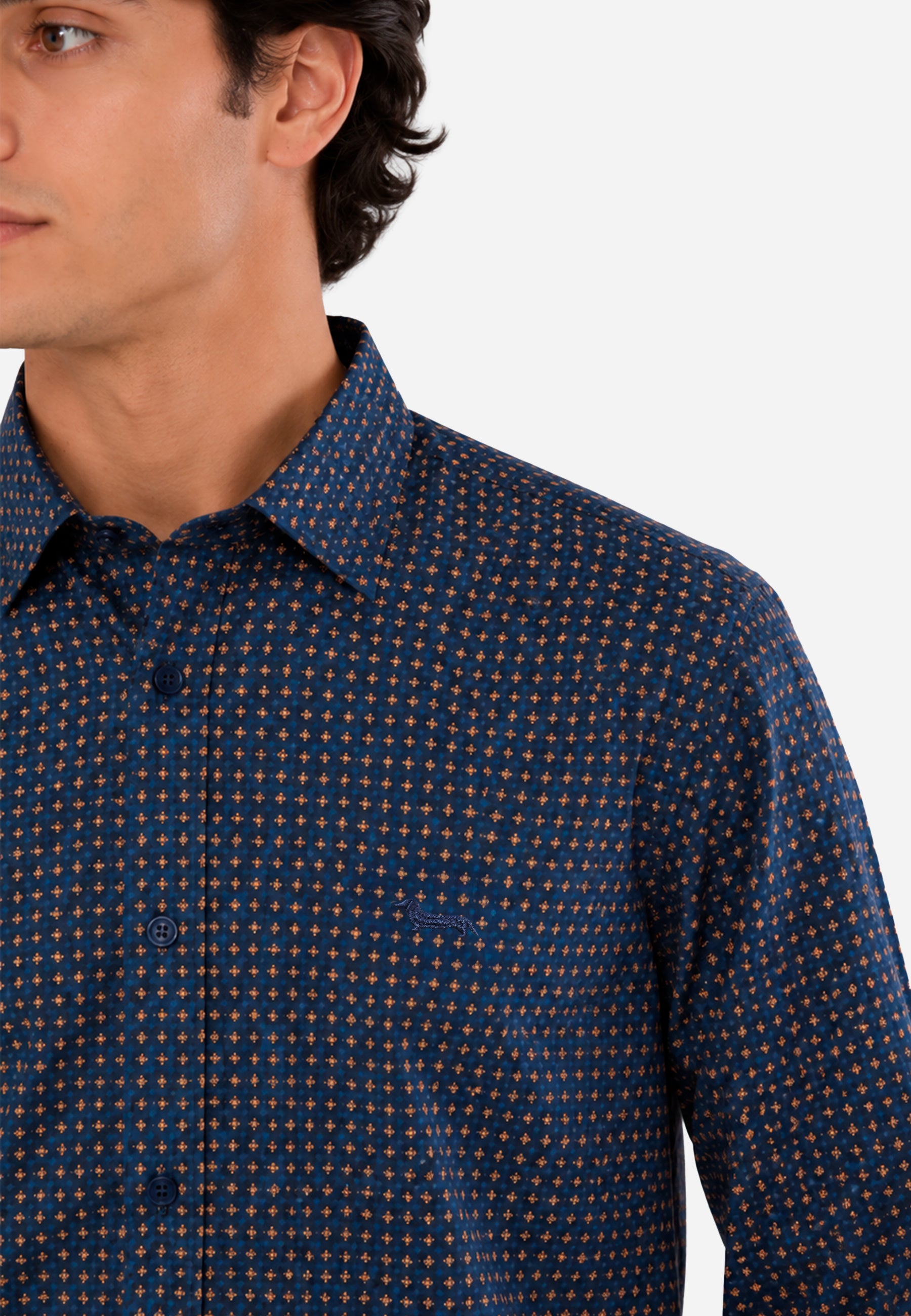 Camisa Sartorial Azul Hombre H&B.