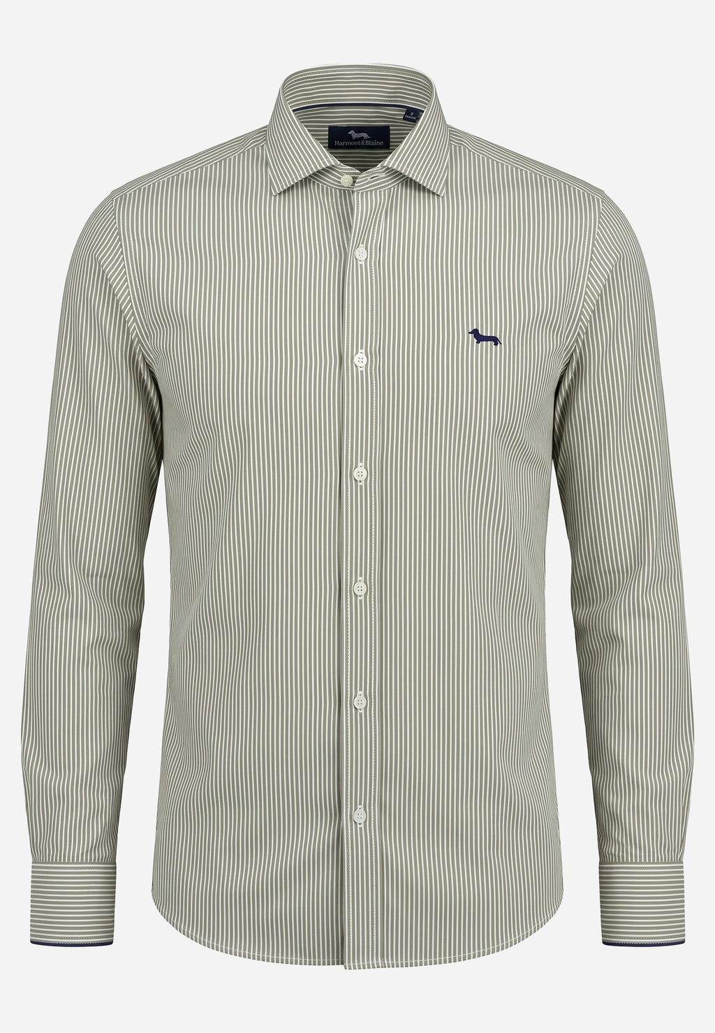 Camisa Verde Rayas Hombre H&B.