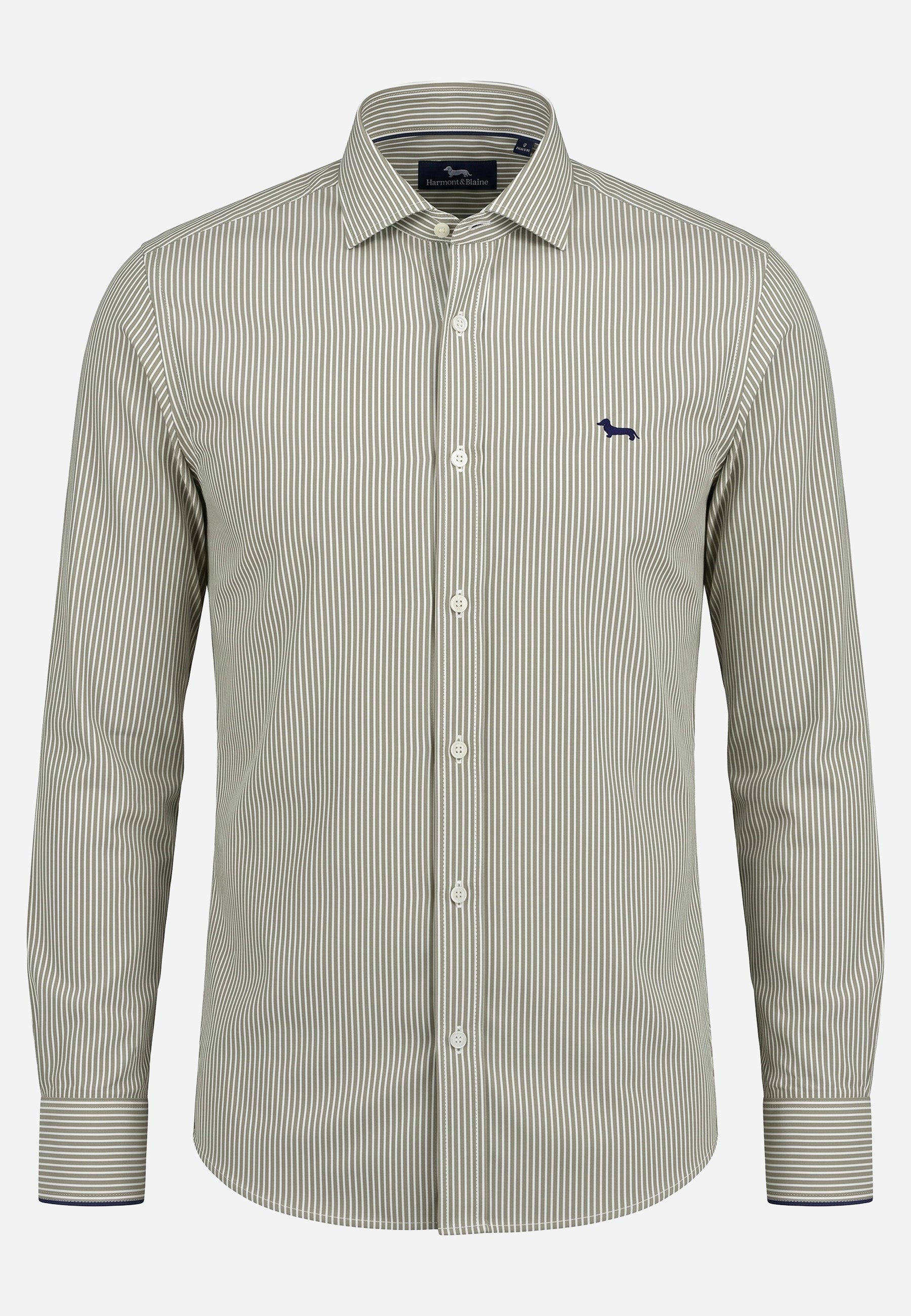 Camisa Verde Rayas Hombre H&B.