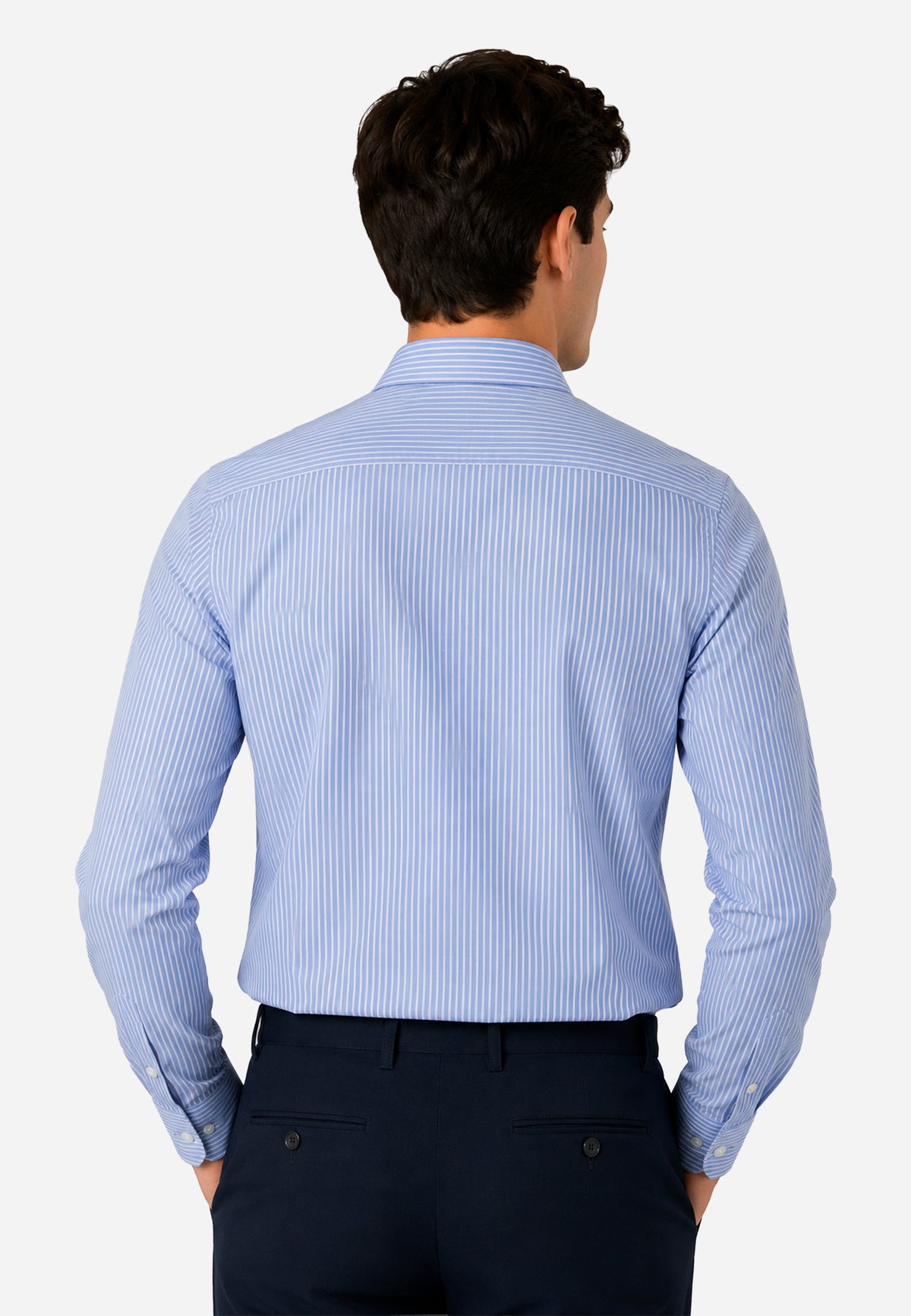 Camisa Azul Rayas Hombre H&B.
