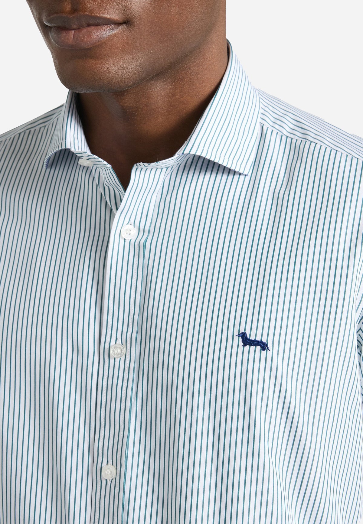 Camisa Verde Rayas H&B.
