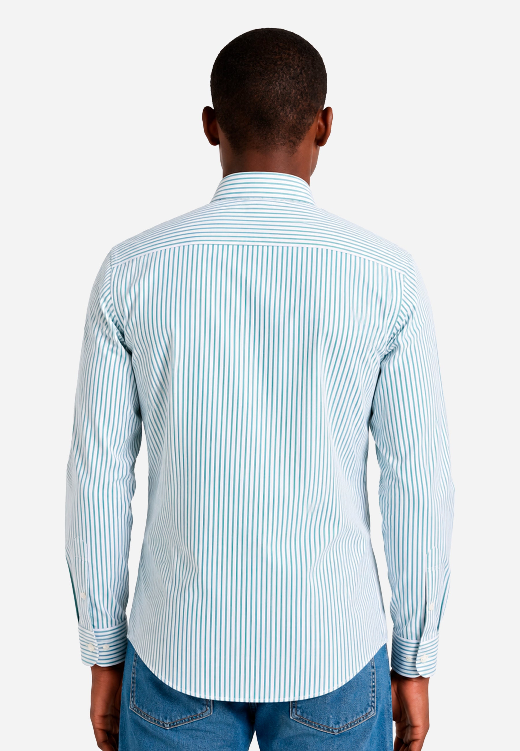 Camisa Verde Rayas H&B.