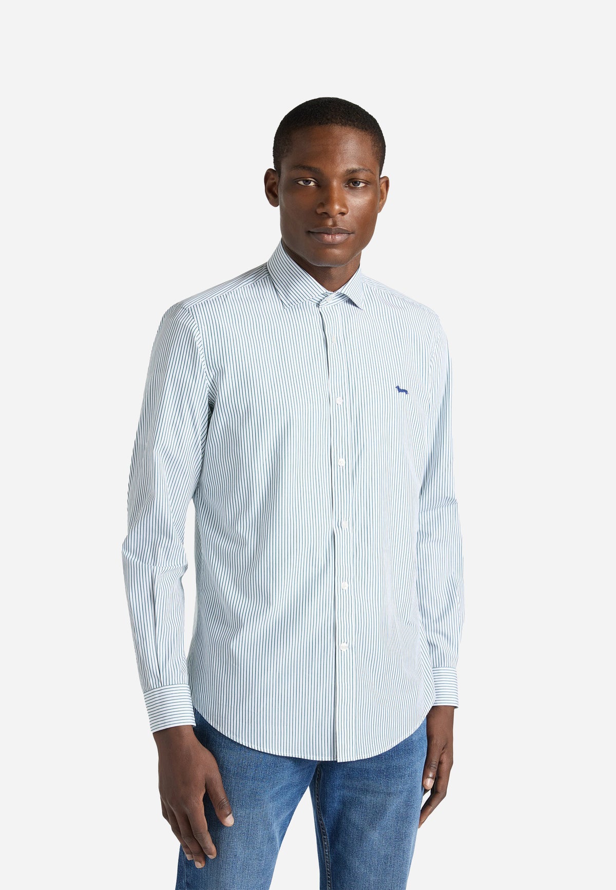 Camisa Verde Rayas H&B.
