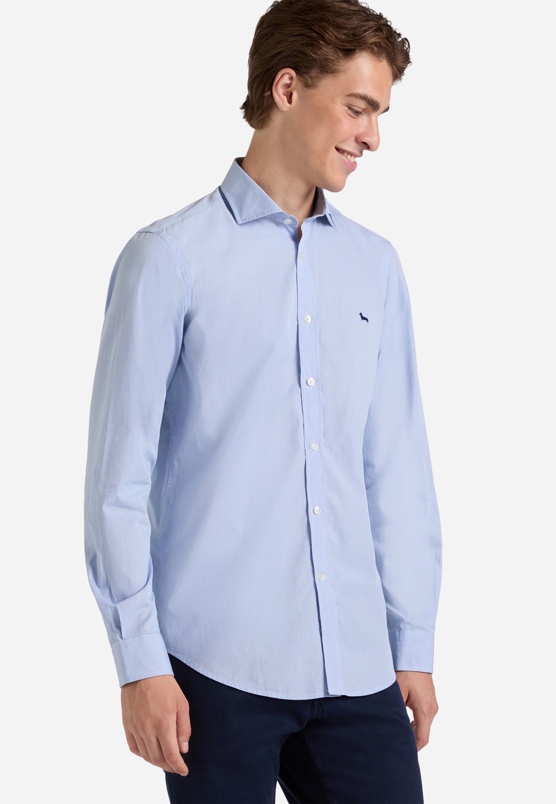 Camisa Azul Esencial Hombre H&B.