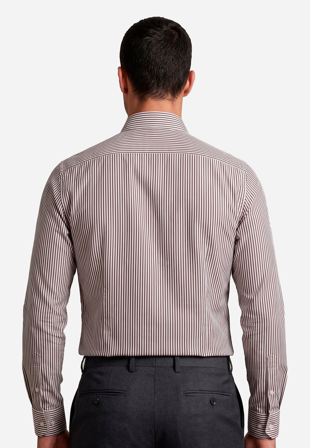 Camisa Café Rayas Hombre H&B.