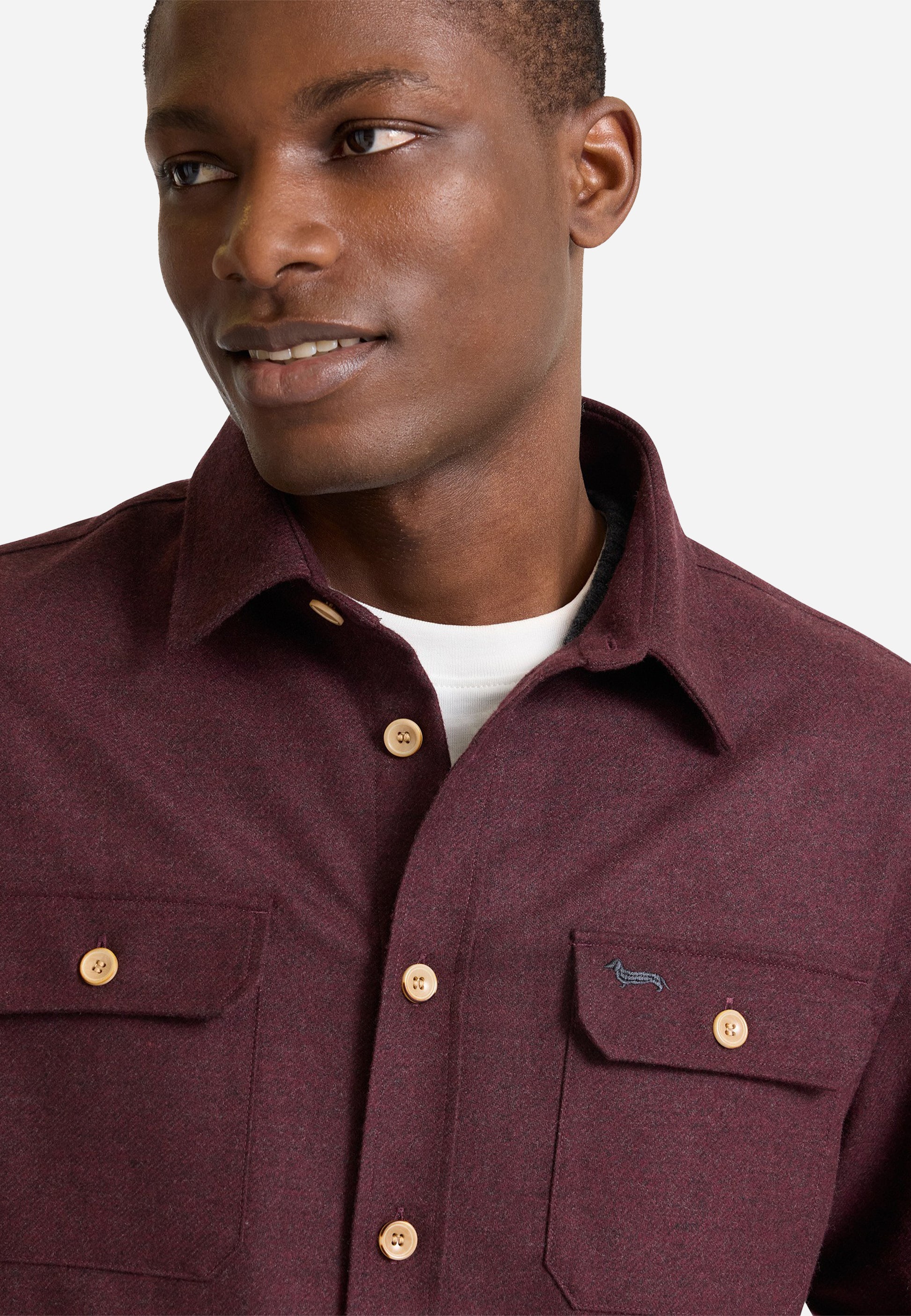 Sobrecamisa Vinotinto Hombre H&B.