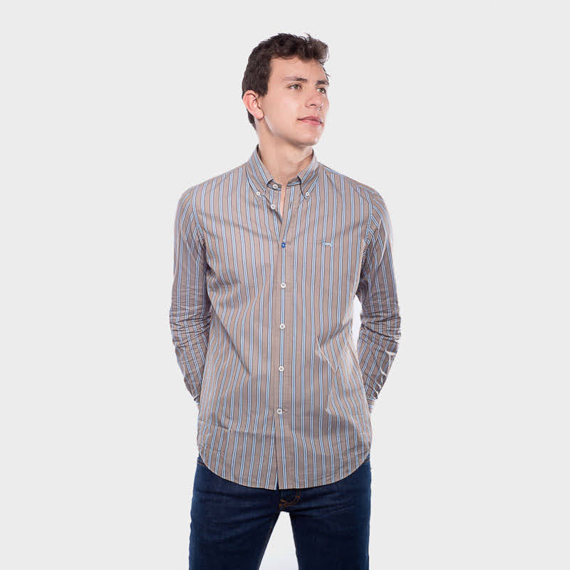 CAMISA HARMONT & BLAINE  CAFE RYAS (CRG252011808B-702)