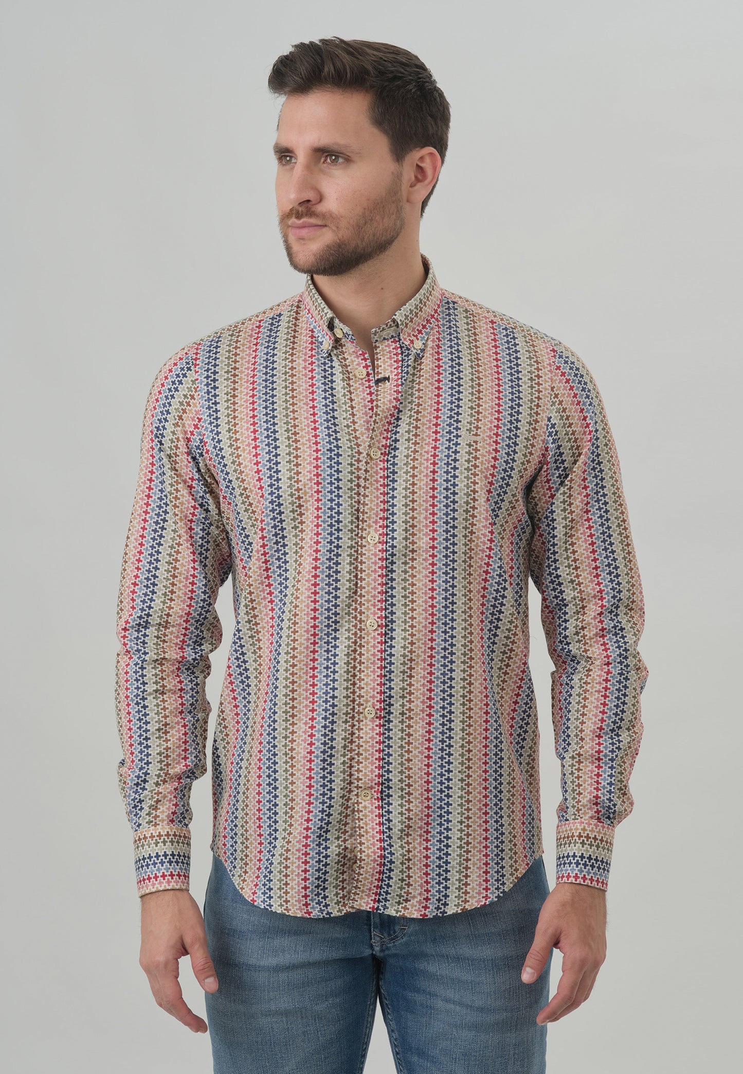 CAMISA SPORT HARMONT & BLAINE MULTICOLOR + ALGODN (CRJ026012431M003-501)