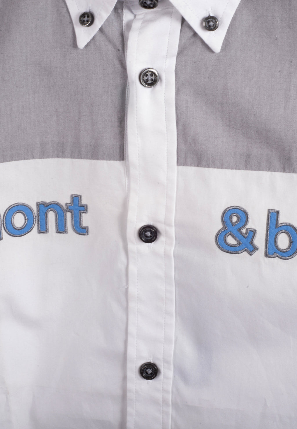 Camisa Blanca-Gris Hombre H&B.