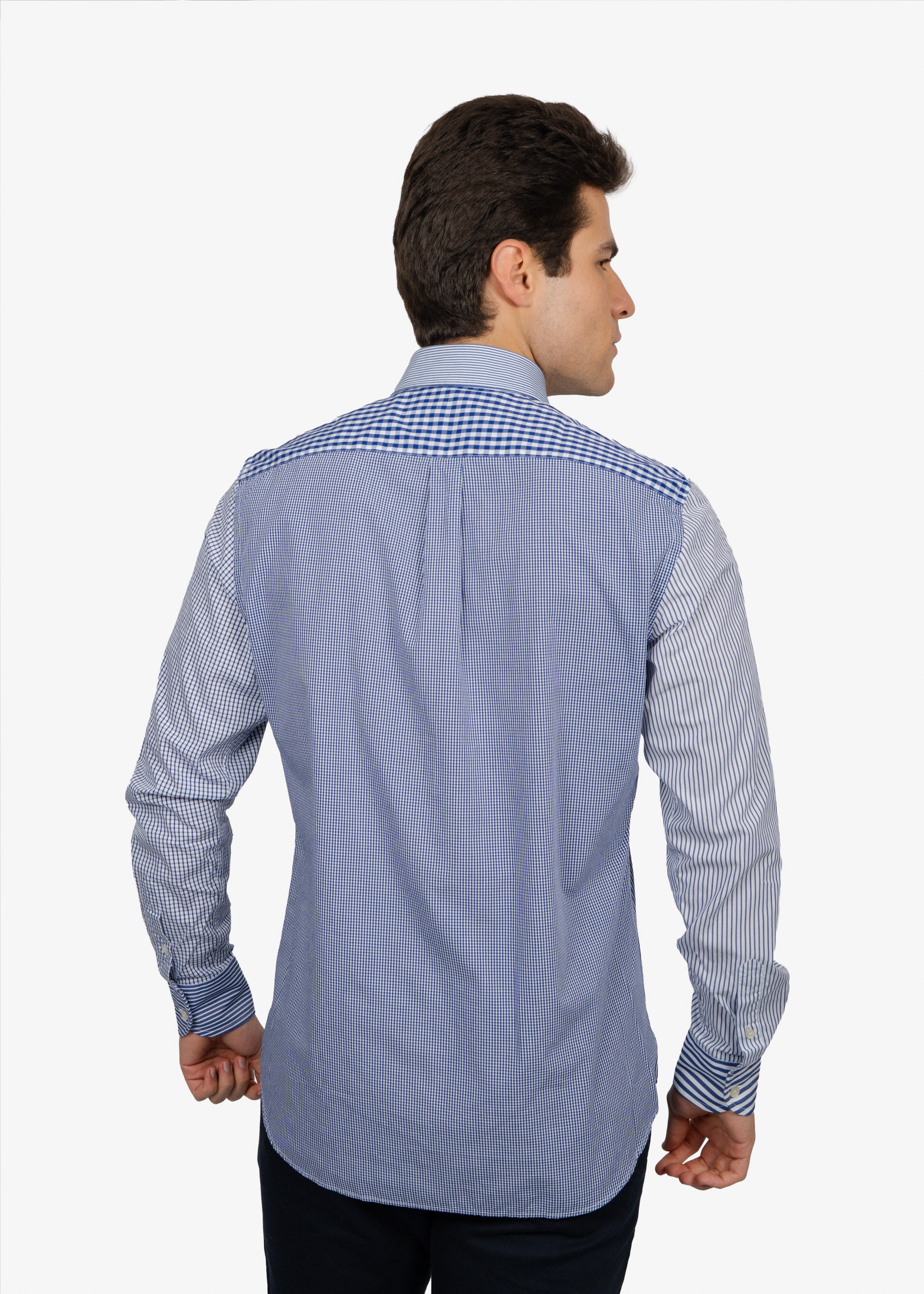 CAMISA SPORT HARMONT & BLAINE AZUL RYS ALG(CRM008002356B-801)