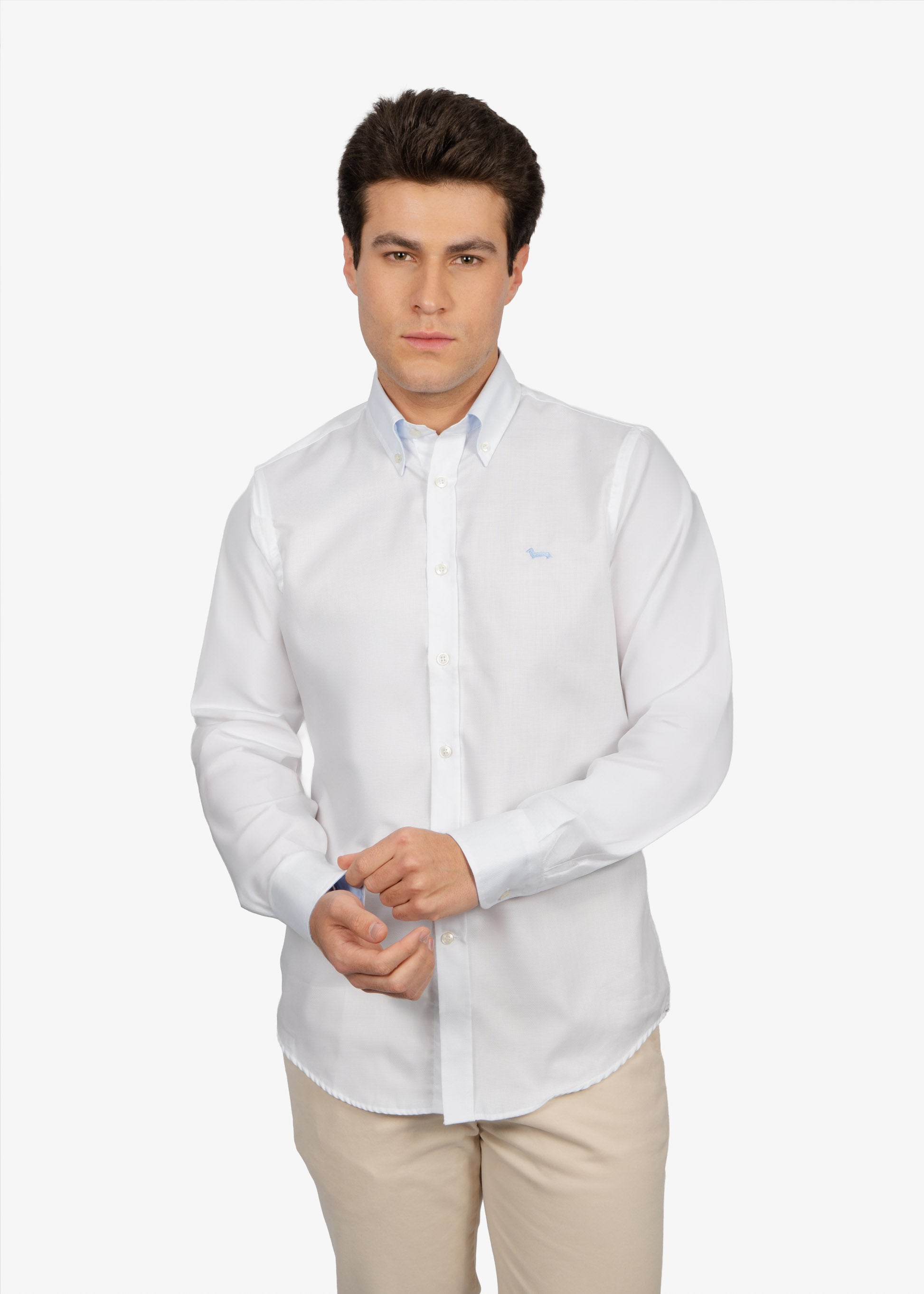 CAMISA SPORT HARMONT & BLAINE BLANCO ALGODON (CRM011007634B-100)