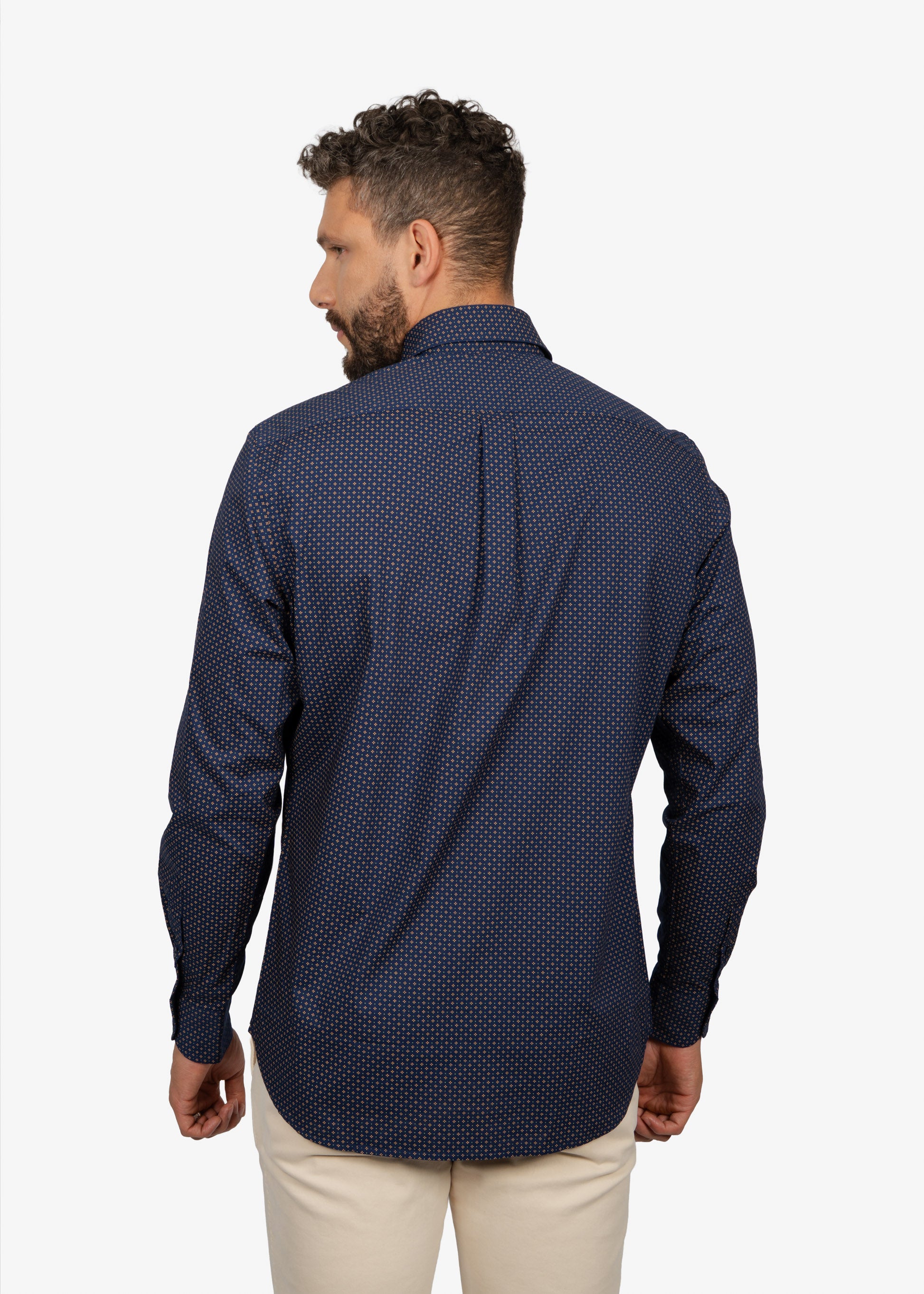 CAMISA SPORT HARMONT & BLAINE AZUL ALGODON (CRM026012983B-801)