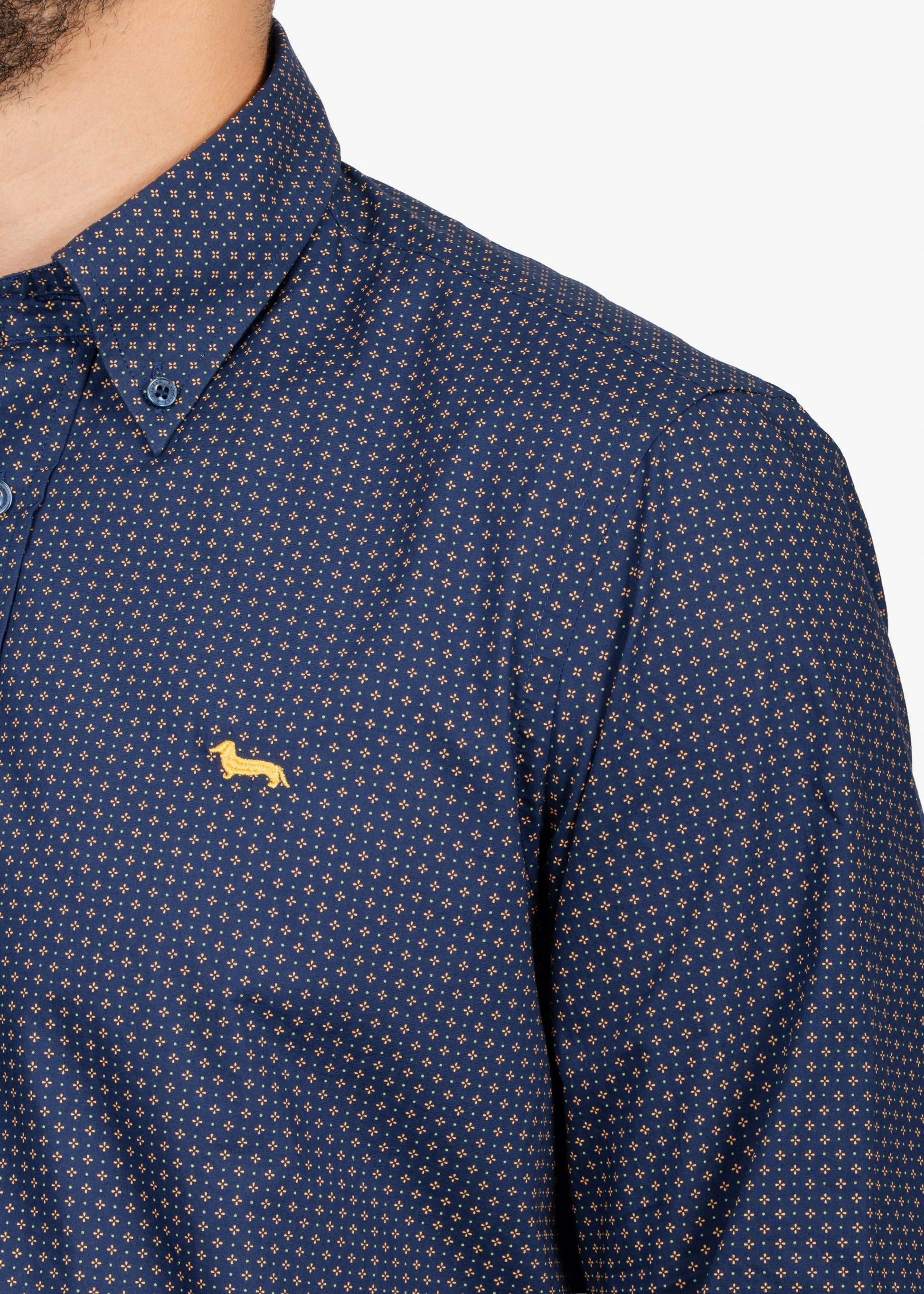 CAMISA SPORT HARMONT & BLAINE AZUL ALGODON (CRM026012983B-801)