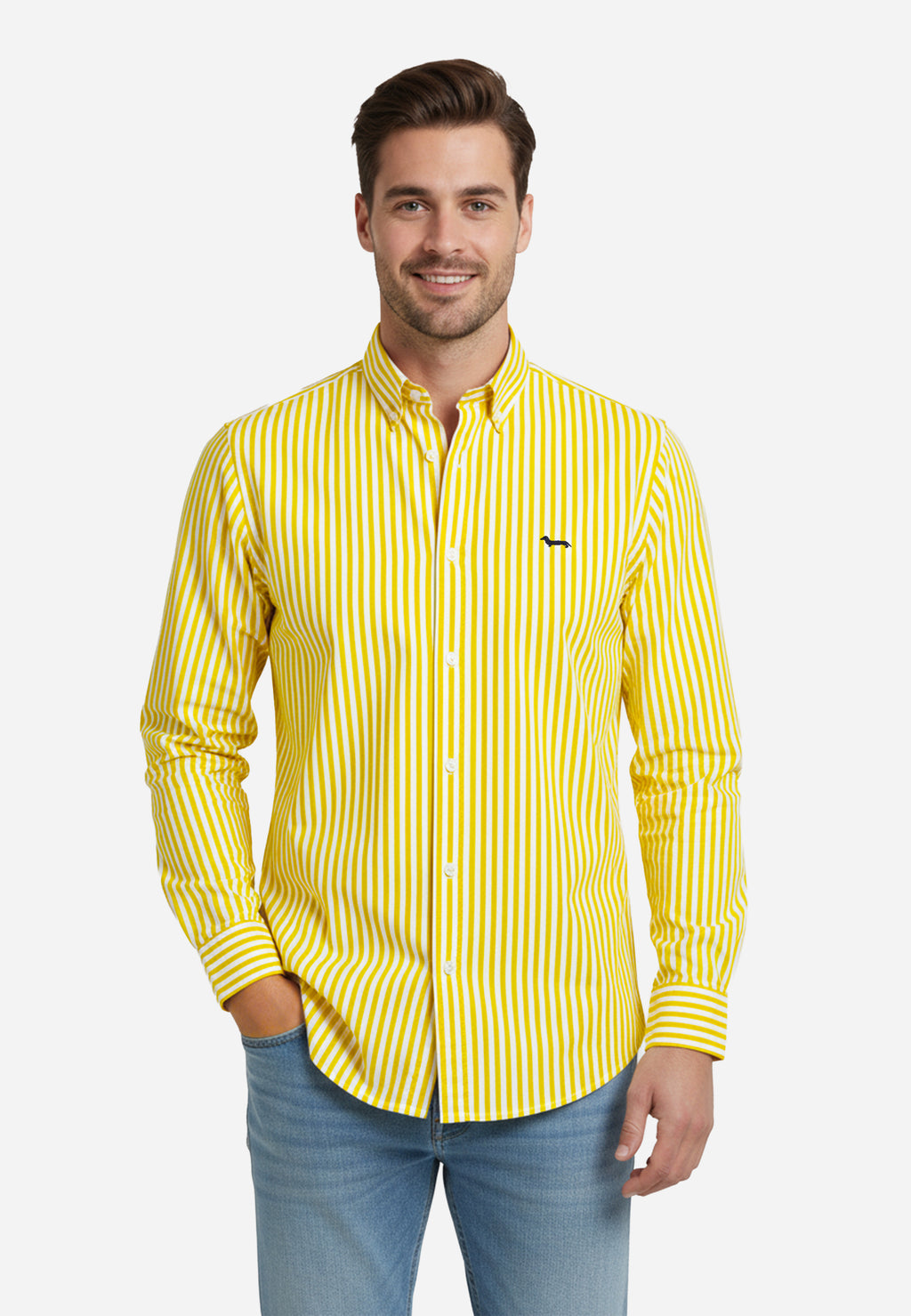 Camisa Rayas Amarillas H&B