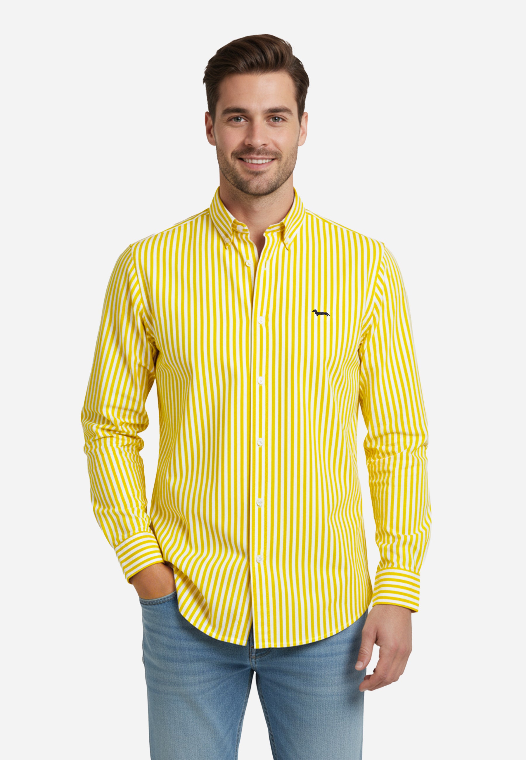 Camisa Rayas Amarillas H&B