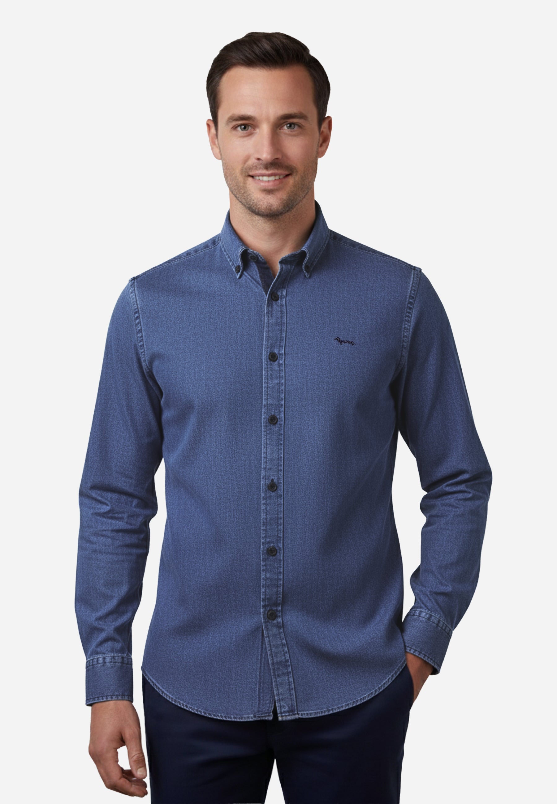 Camisa Azul Oscuro H&B