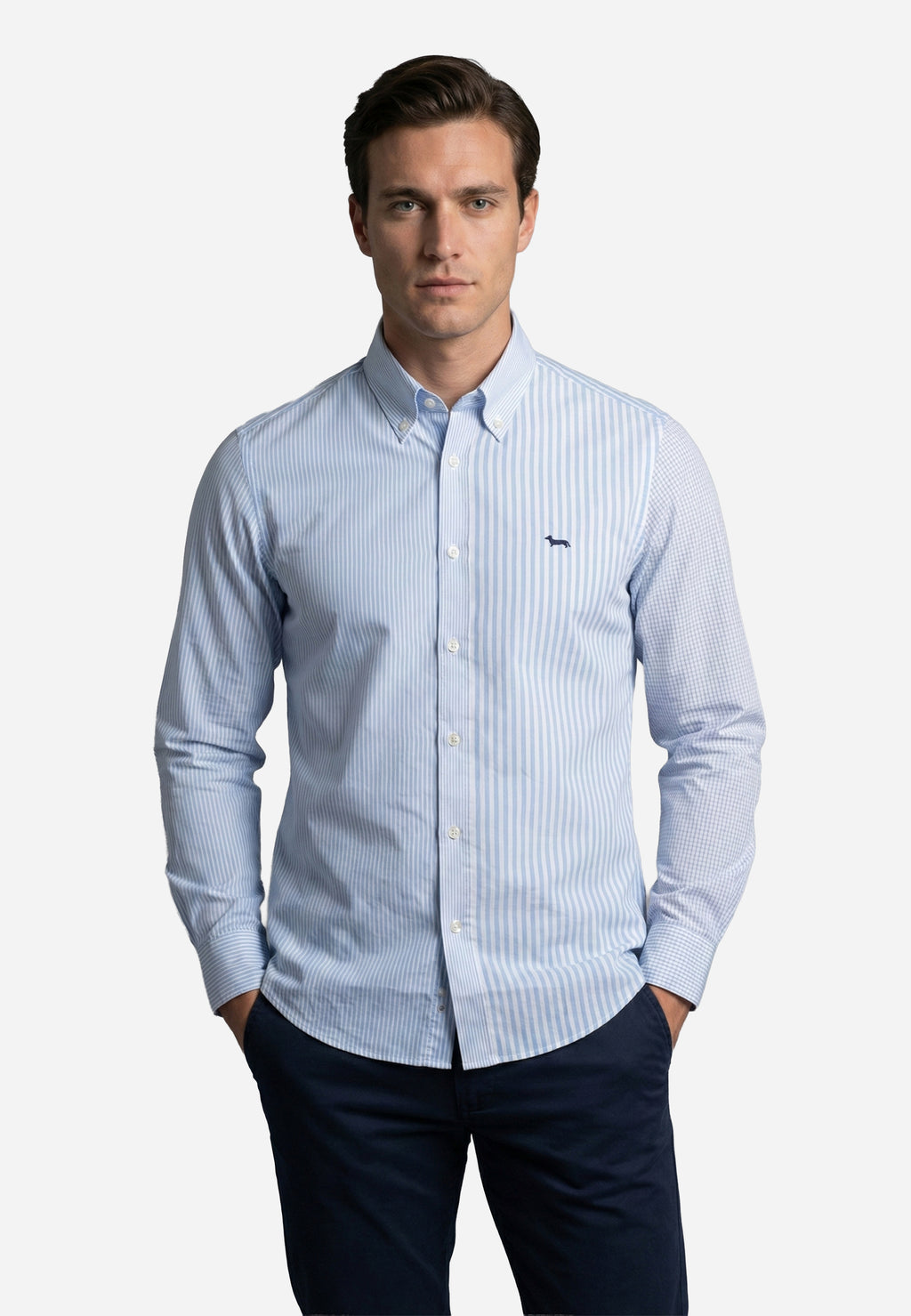 Camisa Rayas Bengala Azul H&B