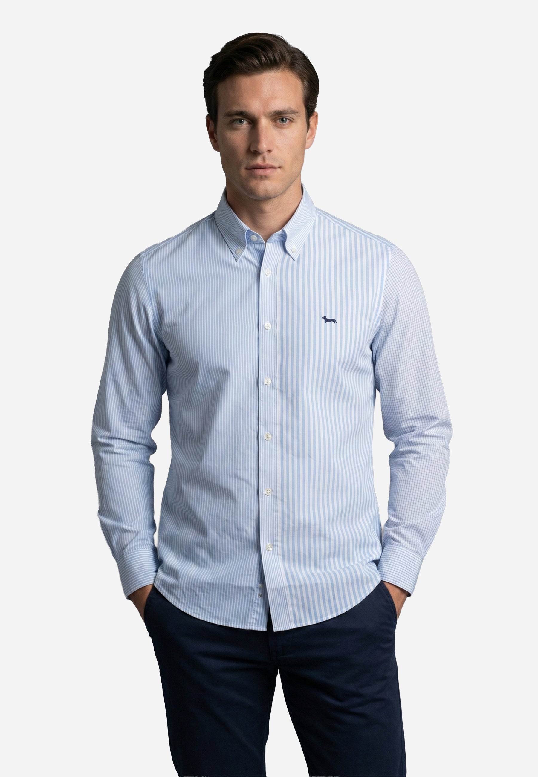 Camisa Rayas Bengala Azul H&B