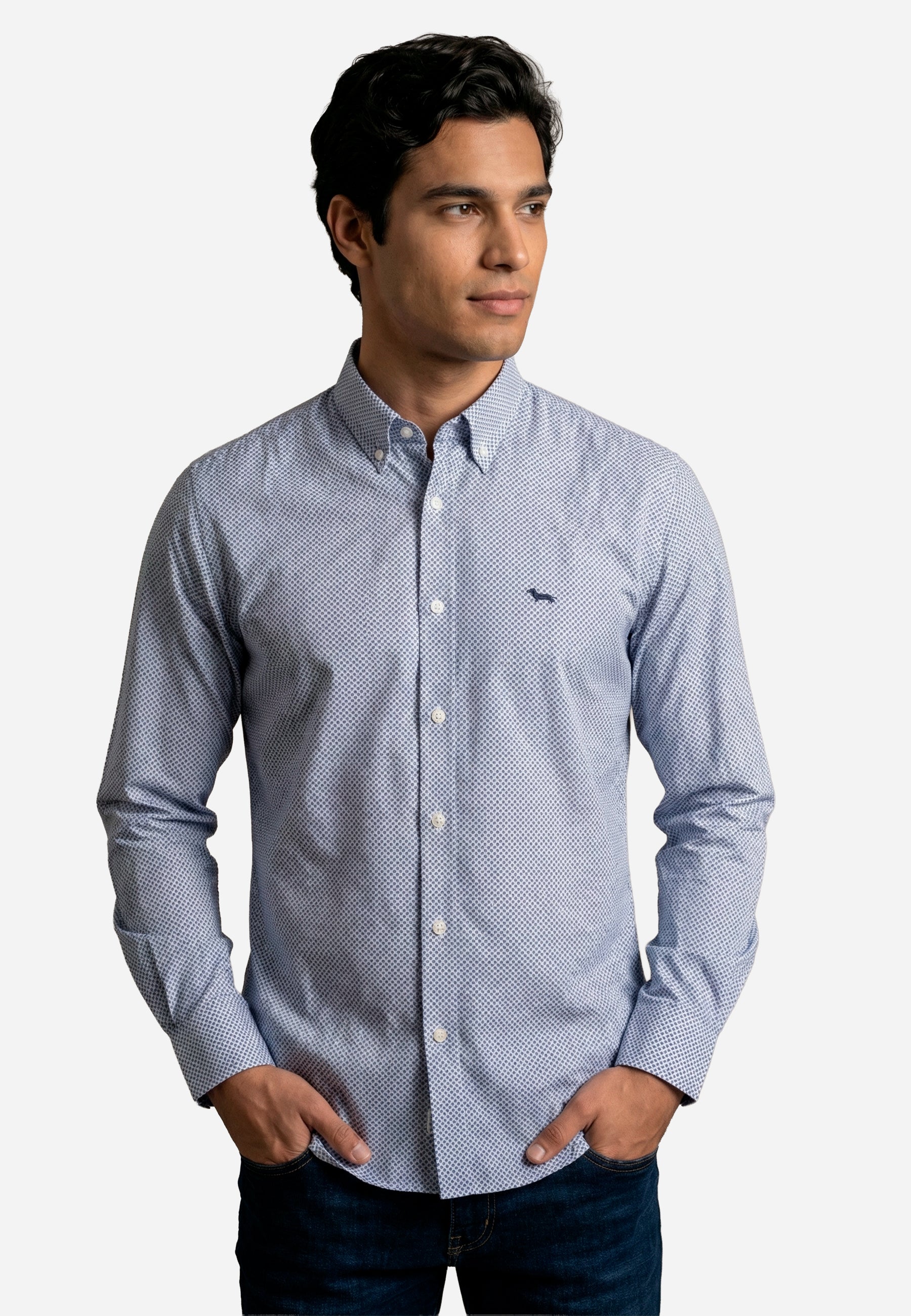 Camisa Azul Hombre H&B.