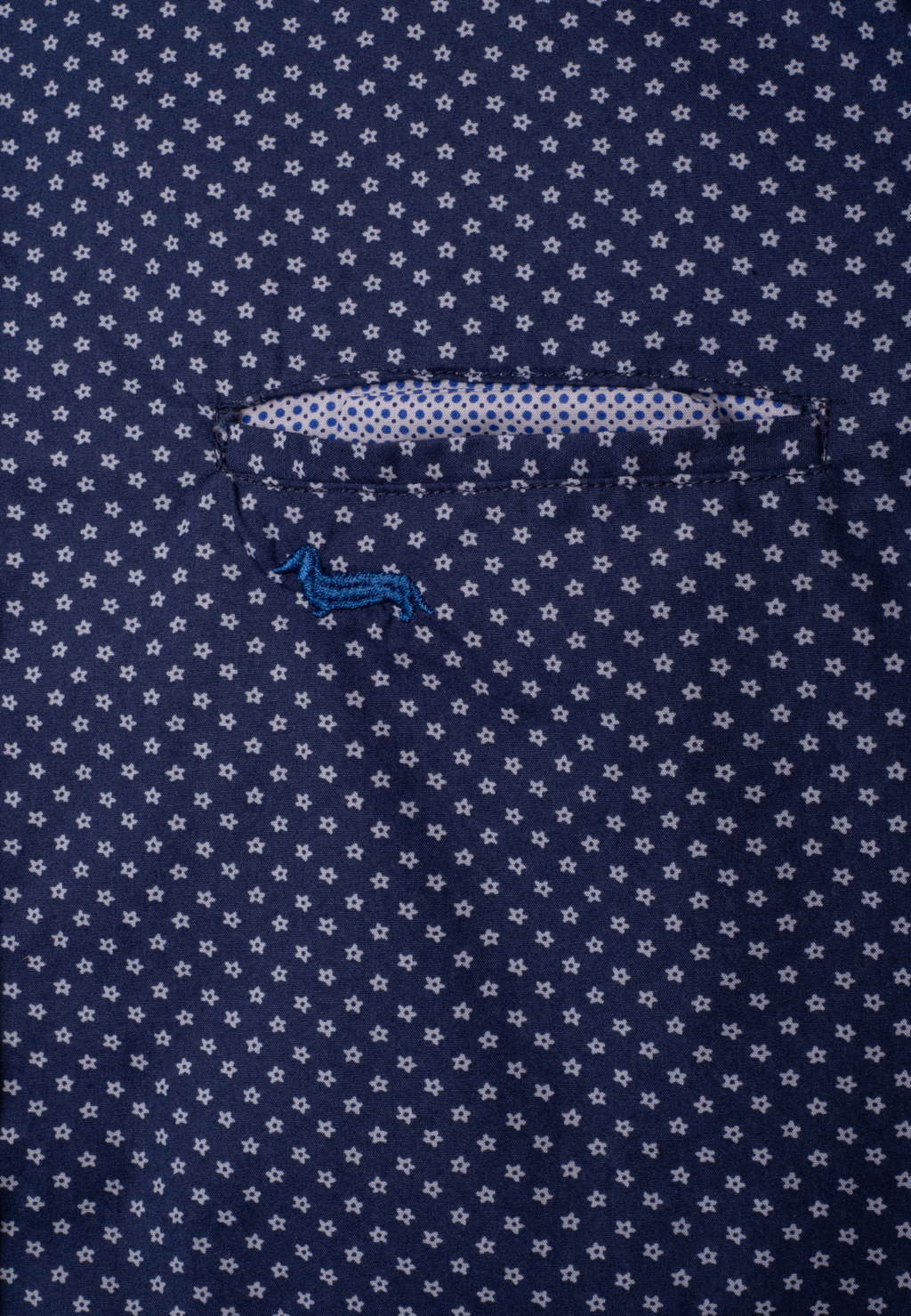 Camisa  Hombre Azul/Blanco H&B.