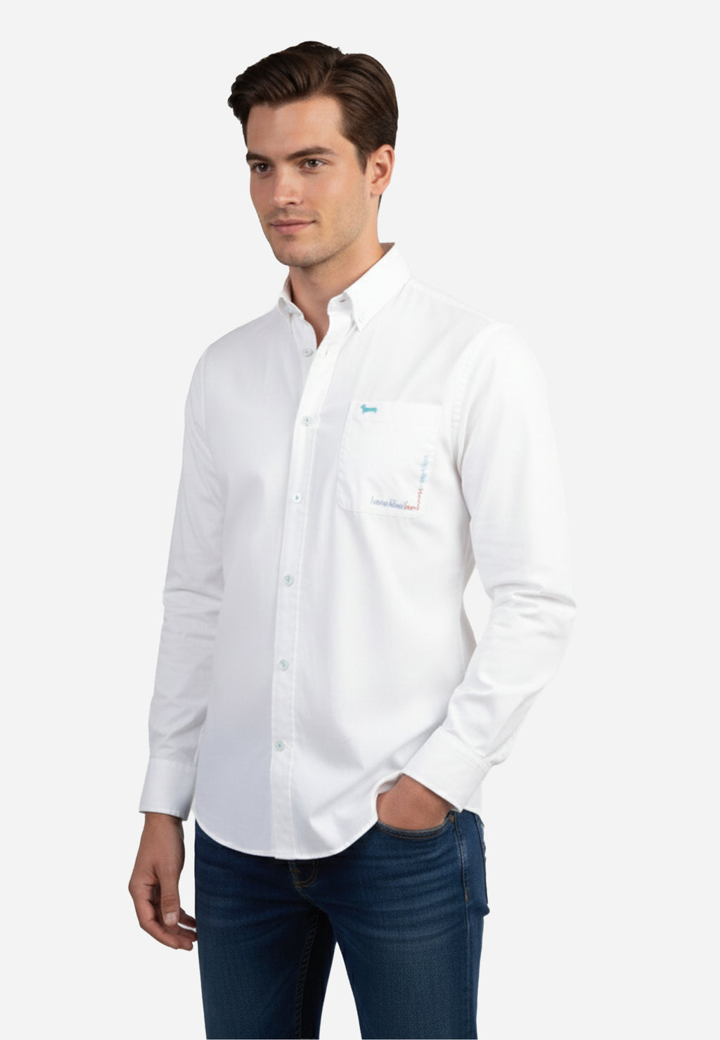 Camisa Blanca Clásica Logo H&B