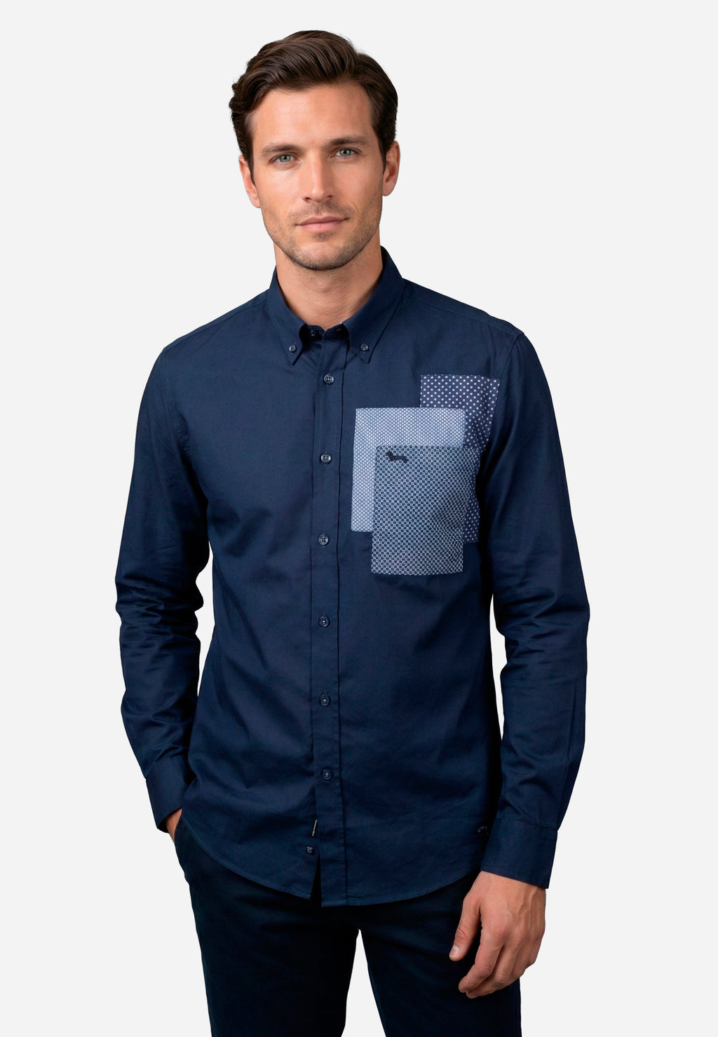 Camisa Azul Hombre H&B.