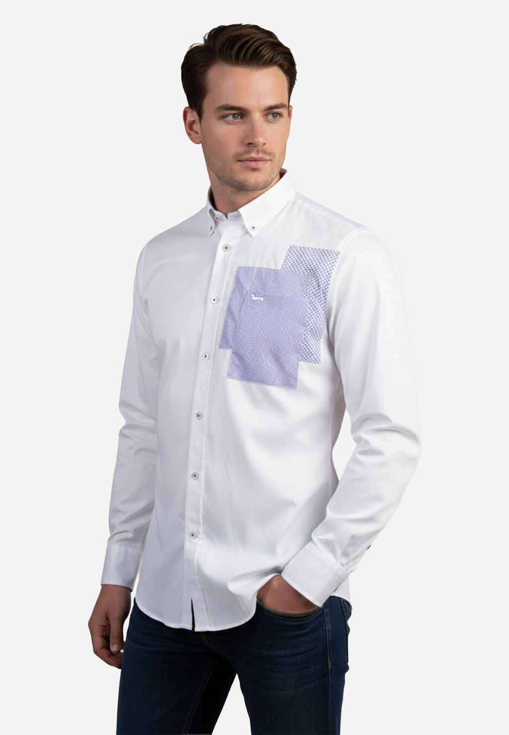 Camisa Hombre Blanca H&B