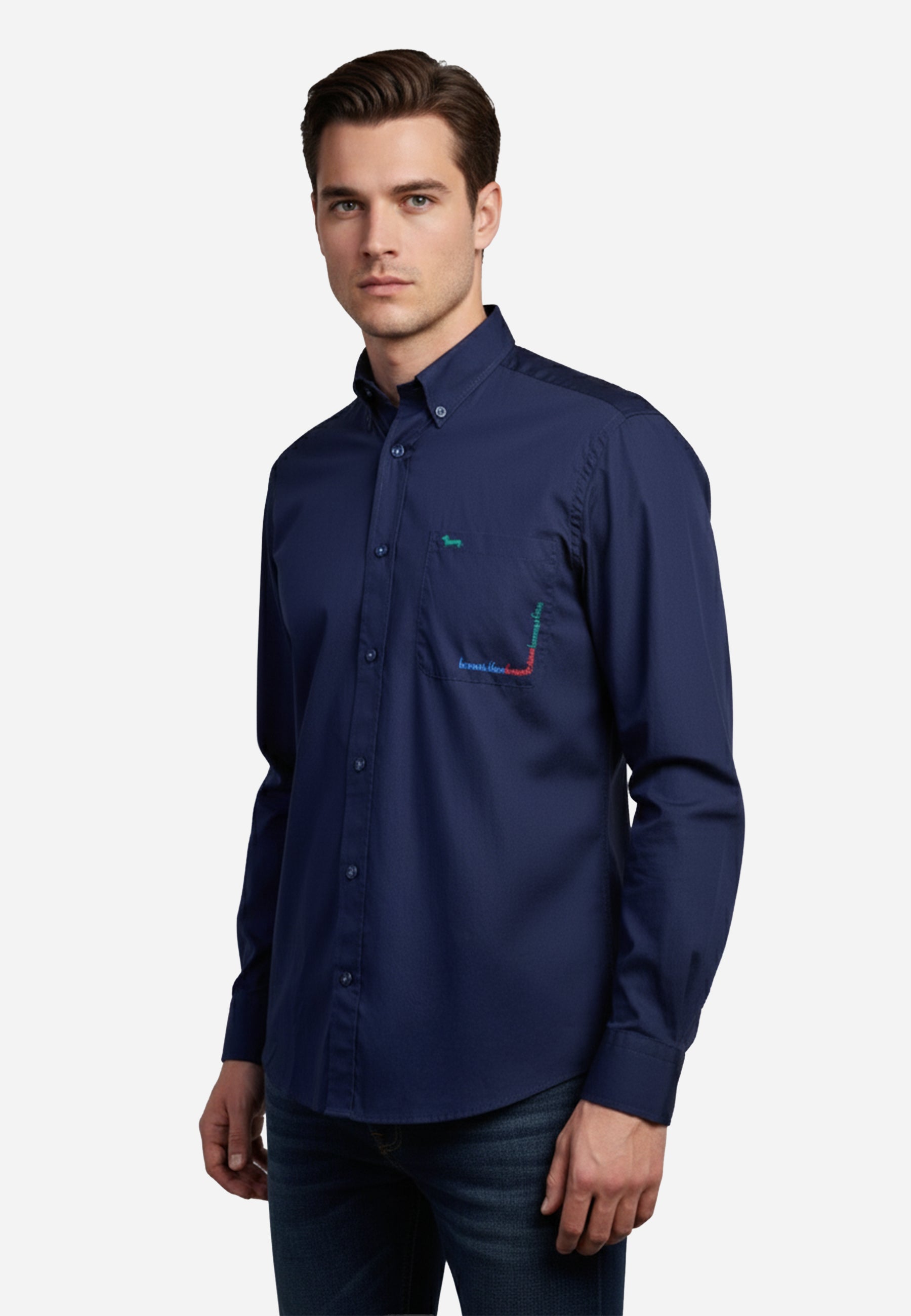 Camiseta Azul Marino Logo H&B