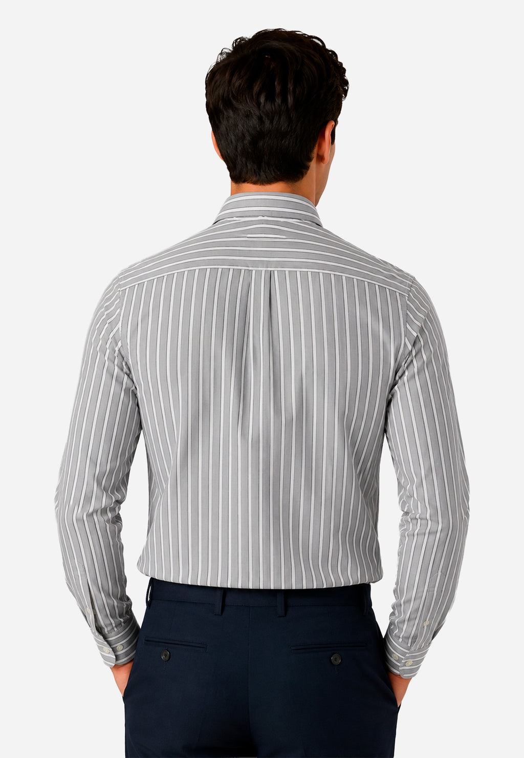Camisa Gris Rayas Hombre H&B.