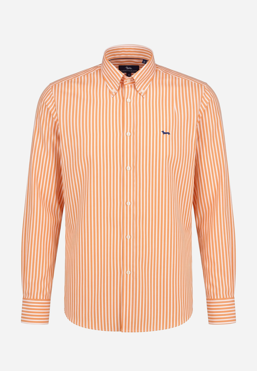 Camisa Naranja Rayas Hombre H&B.