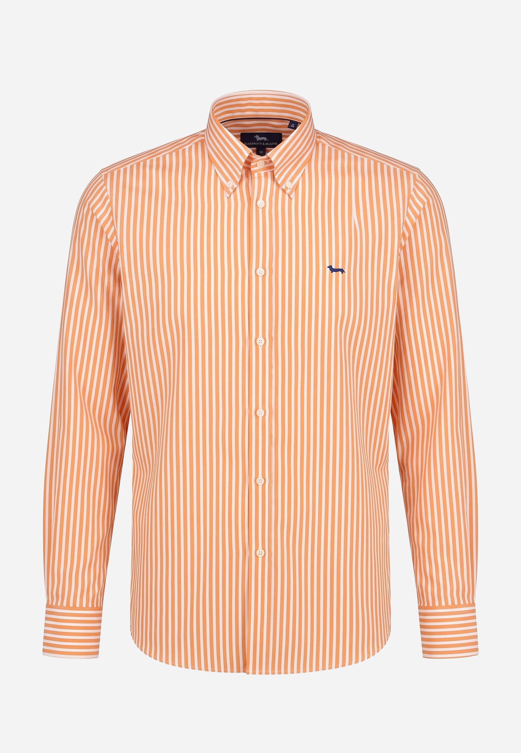 Camisa Naranja Rayas Hombre H&B.