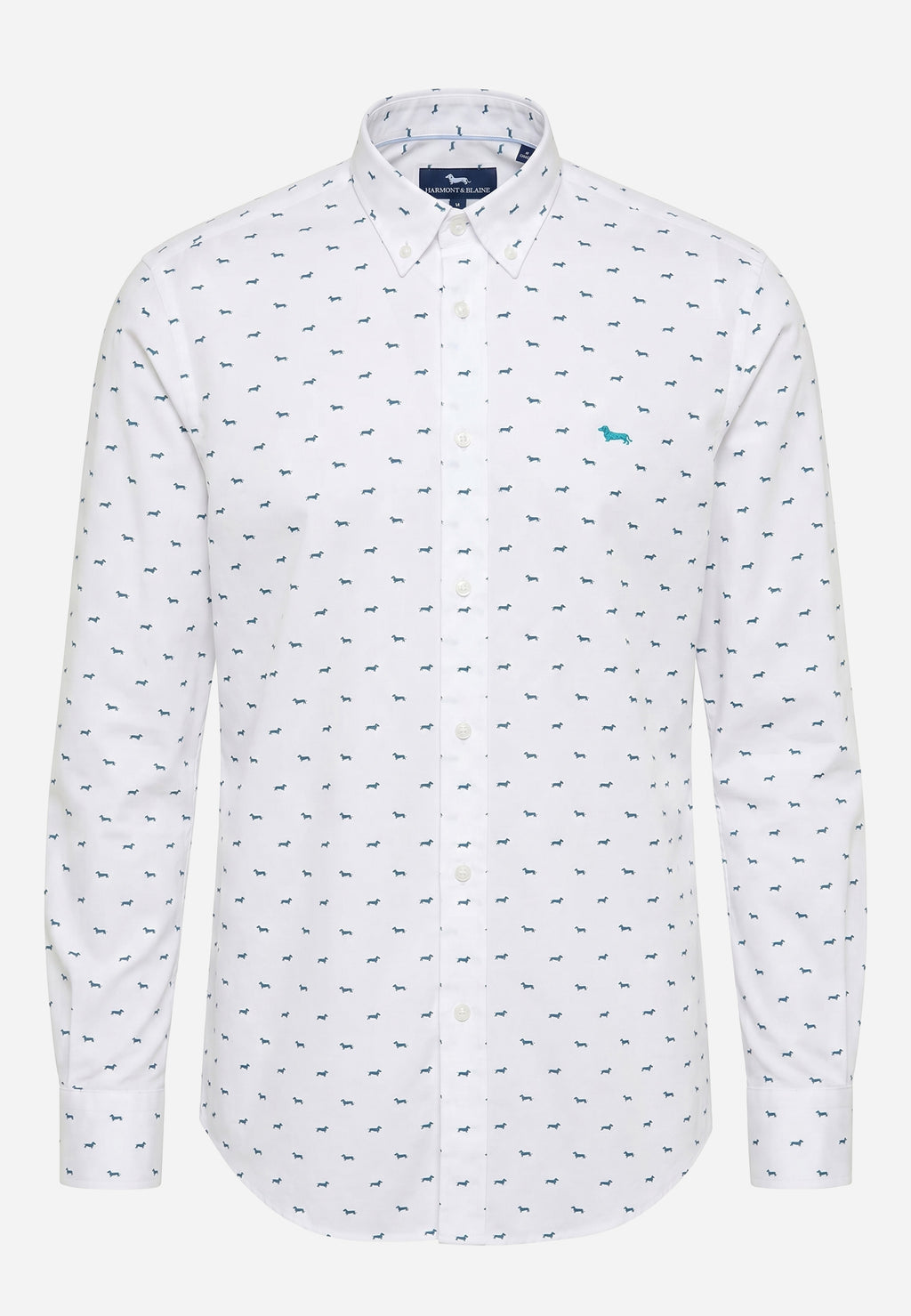 Camisa Blanca Micro-Patrón Hombre H&B.