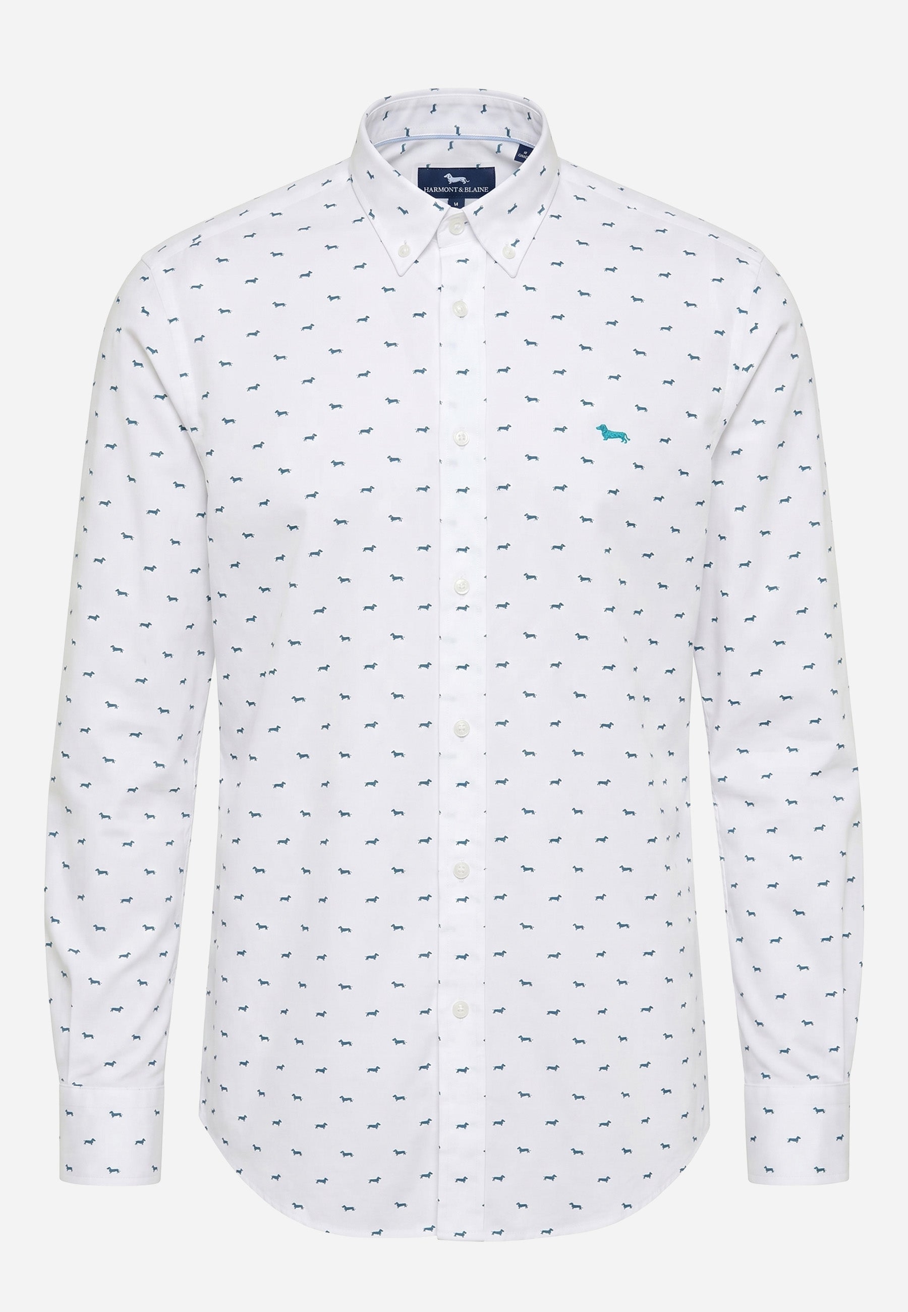 Camisa Blanca Micro-Patrón Hombre H&B.